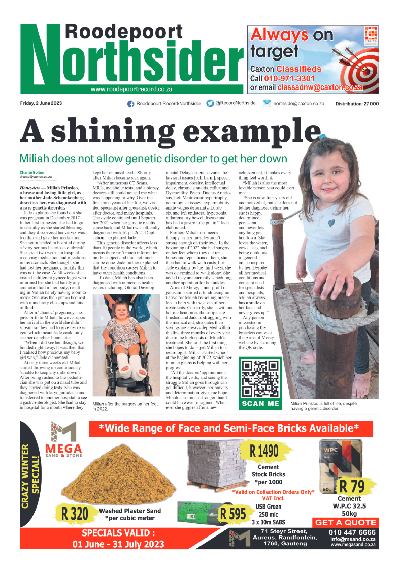 Roodepoort Northsider 2 June 2023 page 1