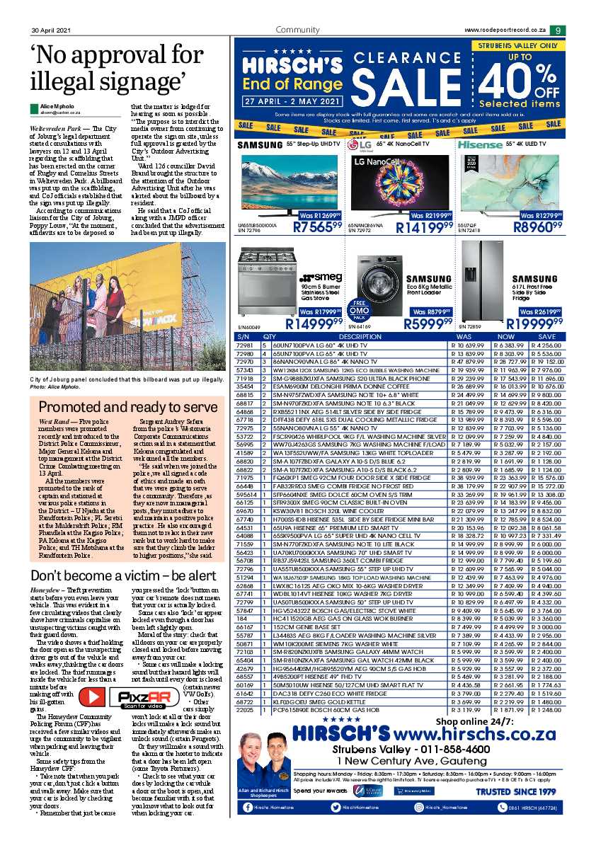 Roodepoort Northsider 30 April 2021 page 9