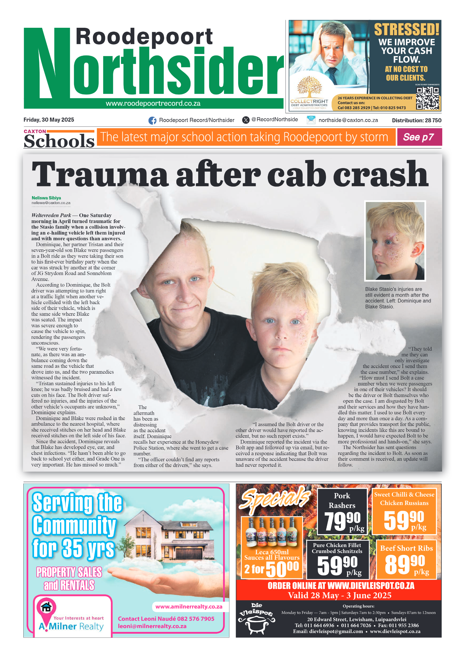 Roodepoort Northsider 30 May 2025 page 1