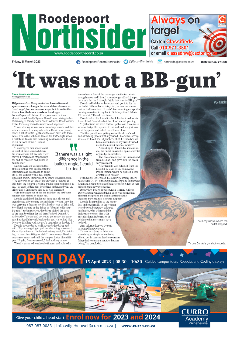 Roodepoort Northsider 31 March 2023 page 1