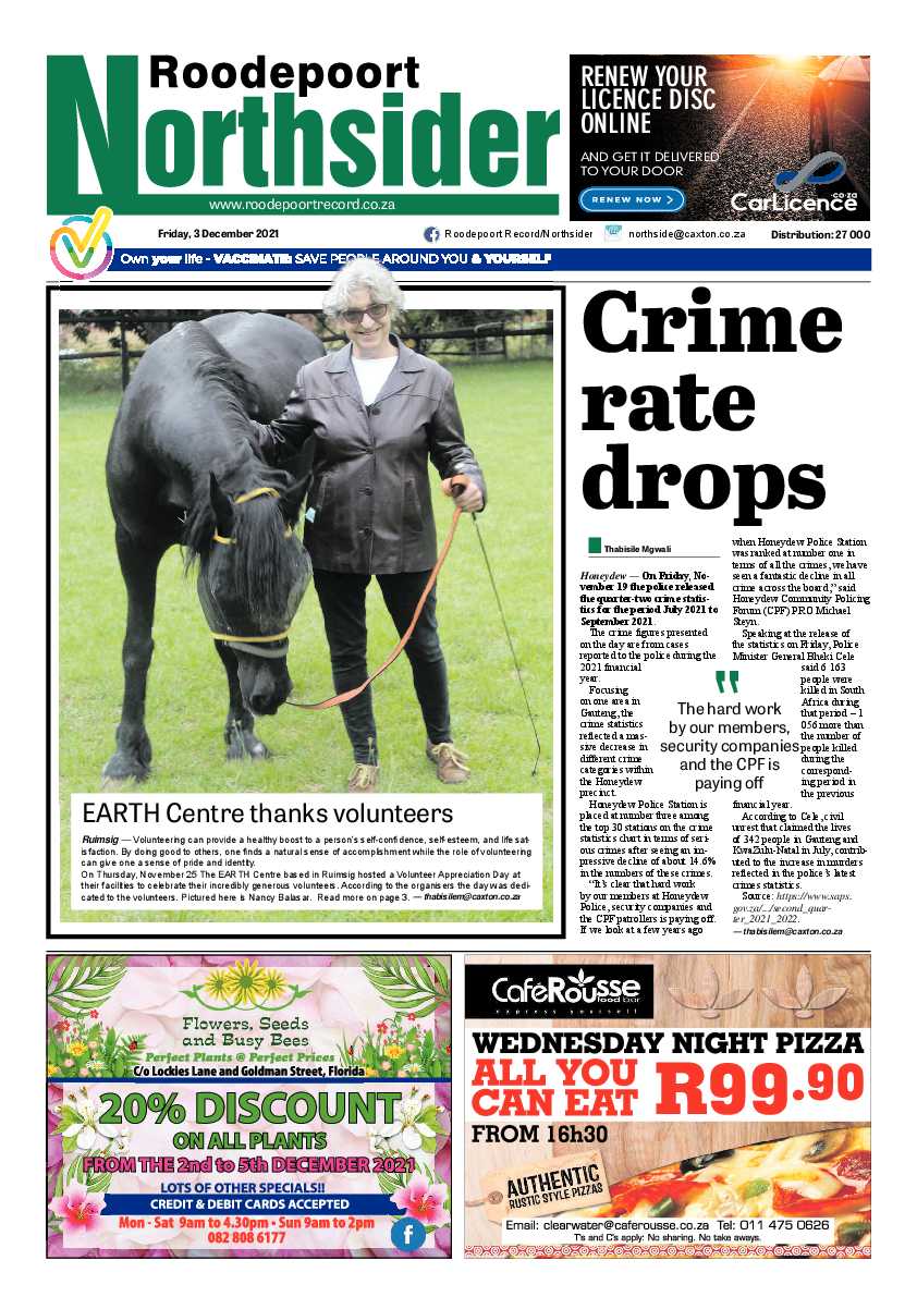Roodepoort Northsider 3 December 2021 page 1