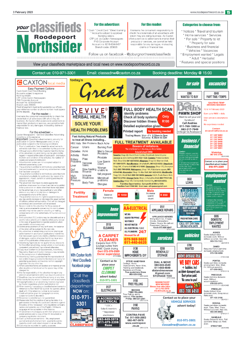 Roodepoort Northsider 3 February 2023 page 15