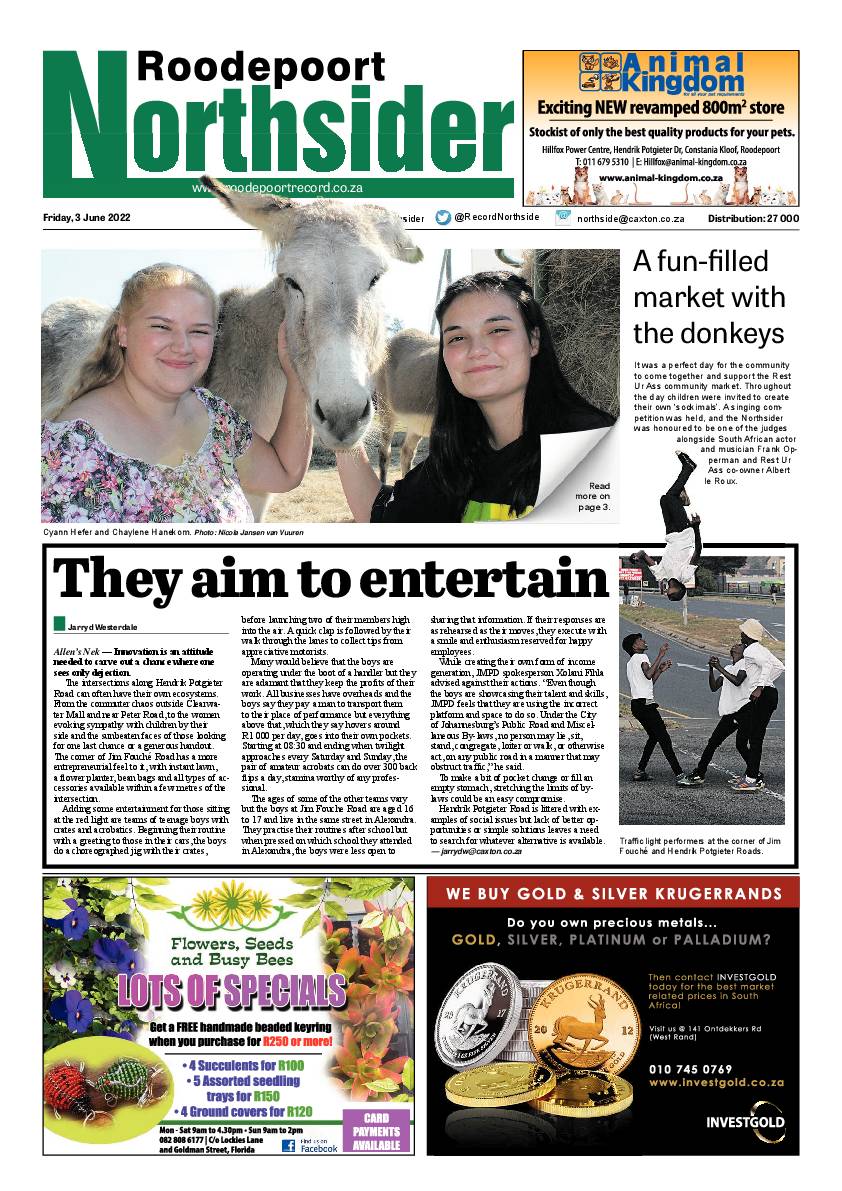 Roodepoort Northsider 3 June 2022 page 1