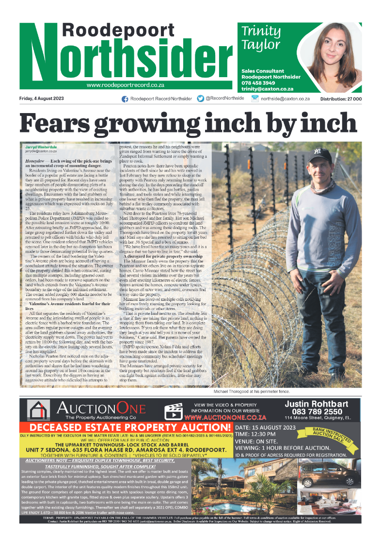 Roodepoort Northsider 4 August 2023 page 1