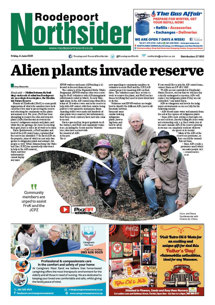 Roodepoort Northsider 4 June 2021 page 1