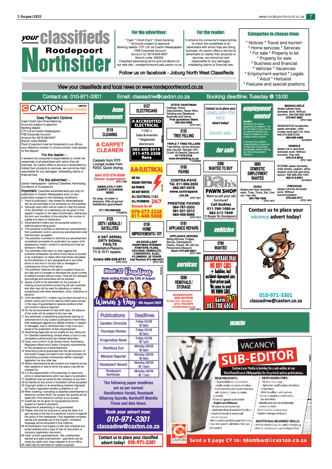 Roodepoort Northsider 5 August 2022 page 7