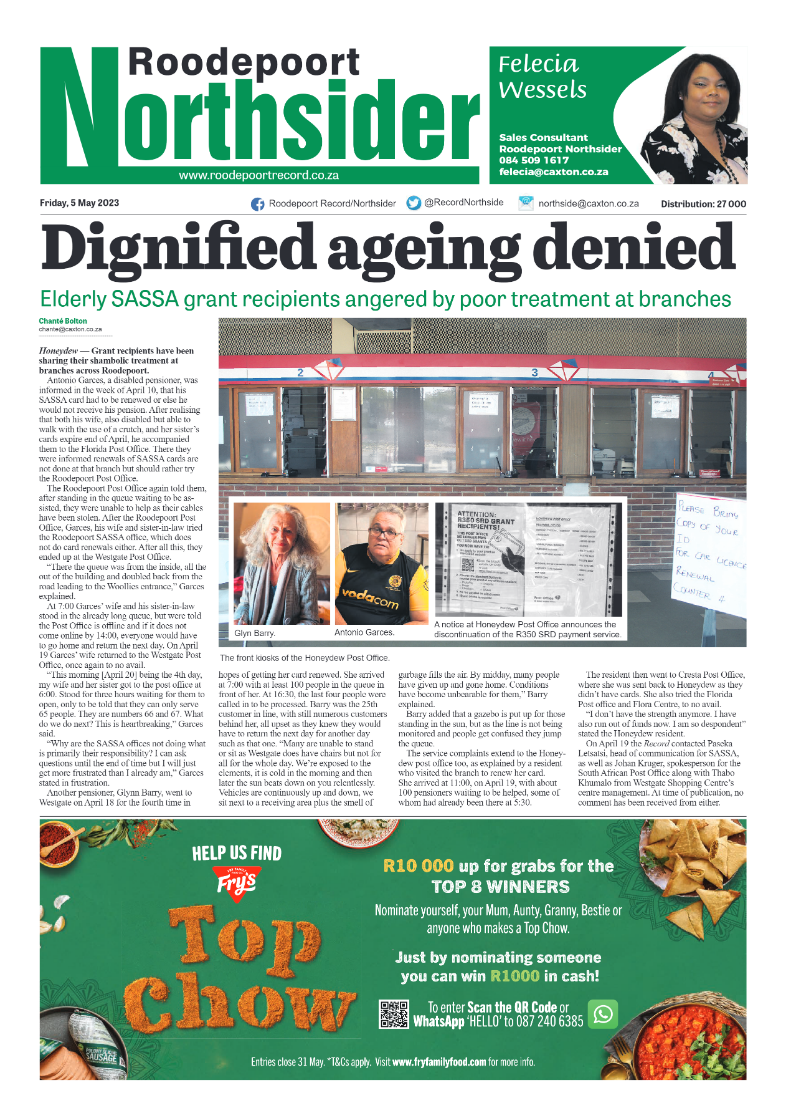 Roodepoort Northsider 5 May 2023 page 1