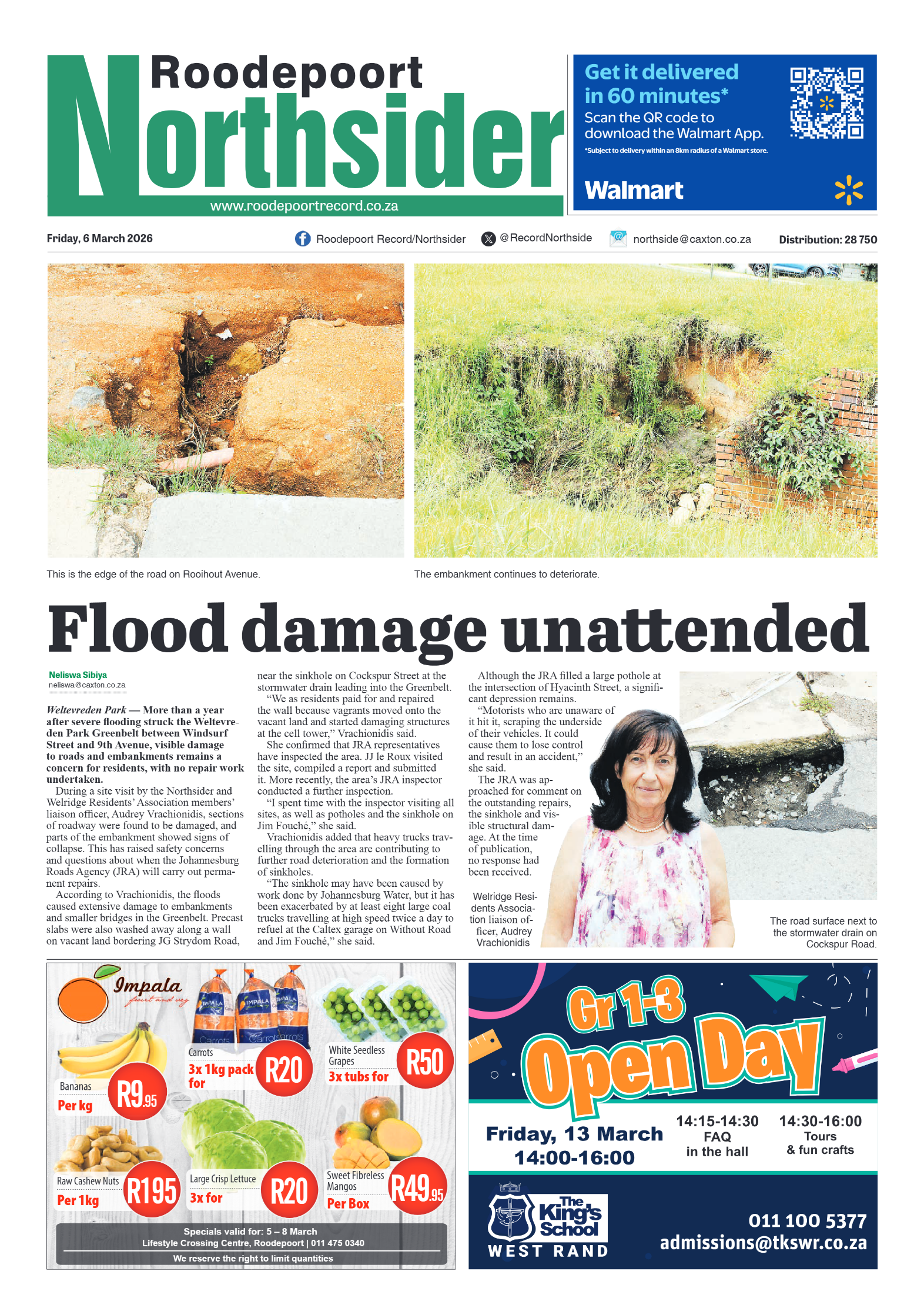 Roodepoort Northsider 6 March 2026 page 1