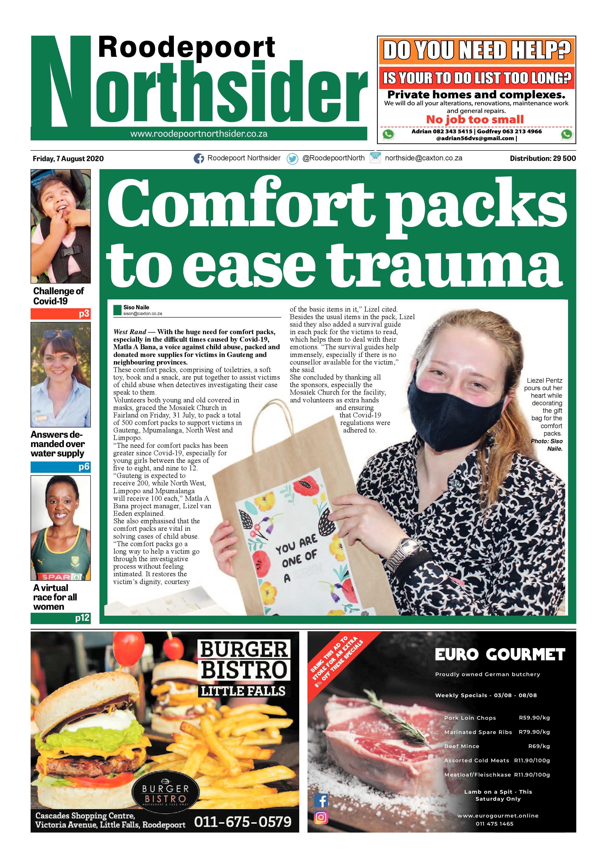 Roodepoort Northsider 7 August 2020 page 1