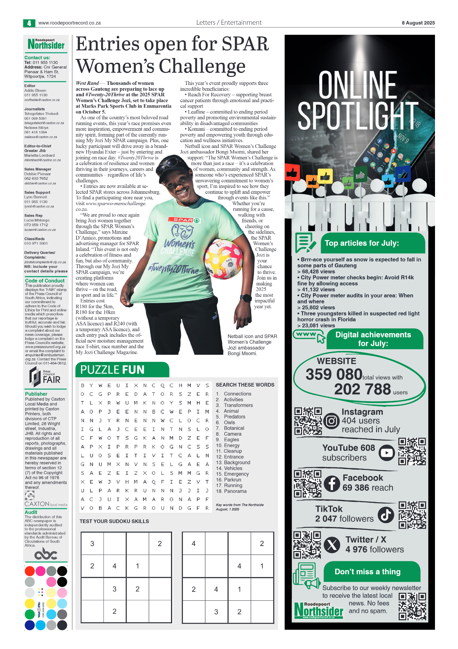 Roodepoort Northsider 8 August 2025 page 4