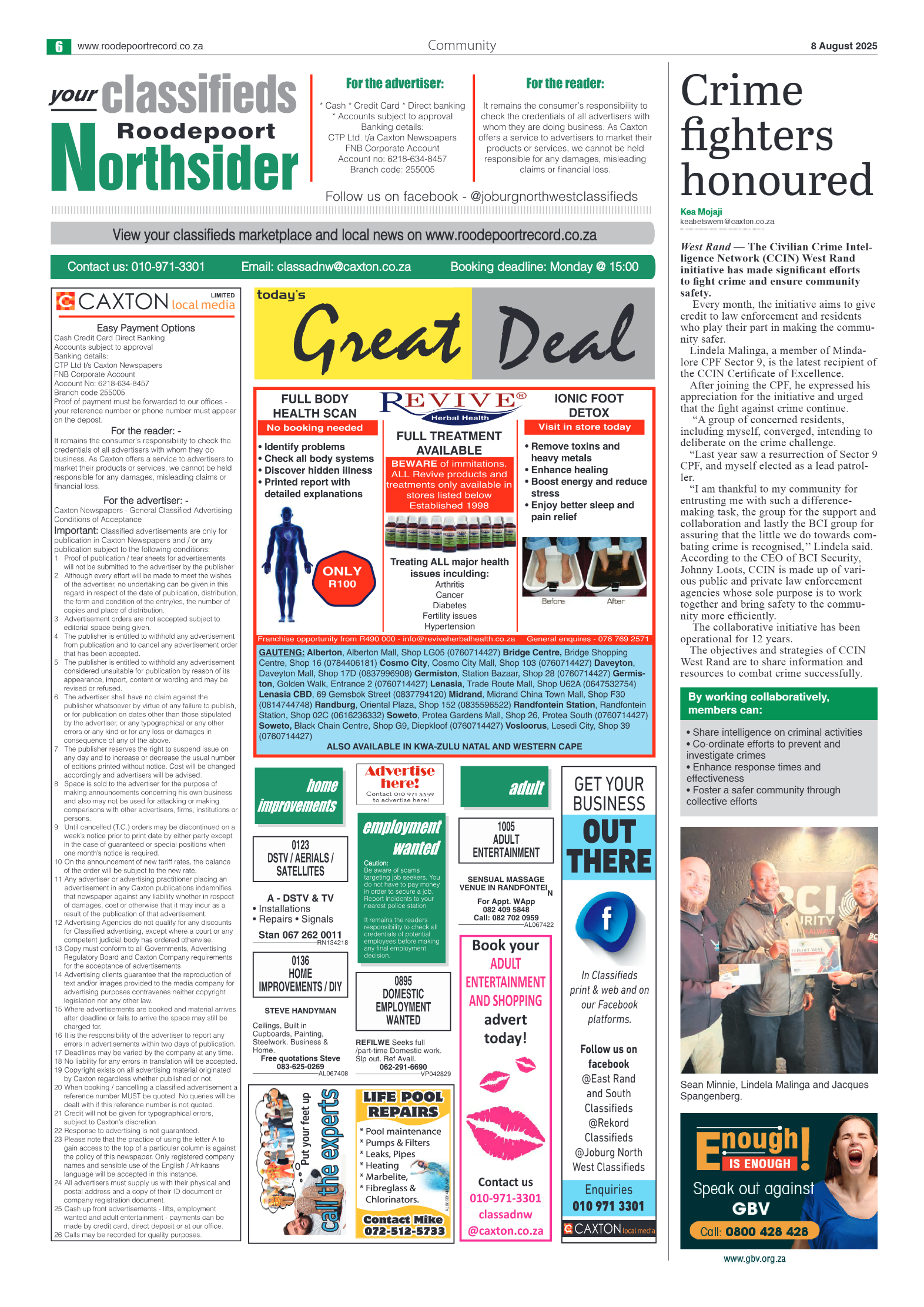 Roodepoort Northsider 8 August 2025 page 6