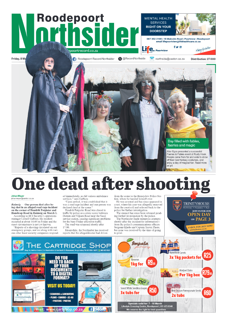 Roodepoort Northsider 8 March 2024 page 1