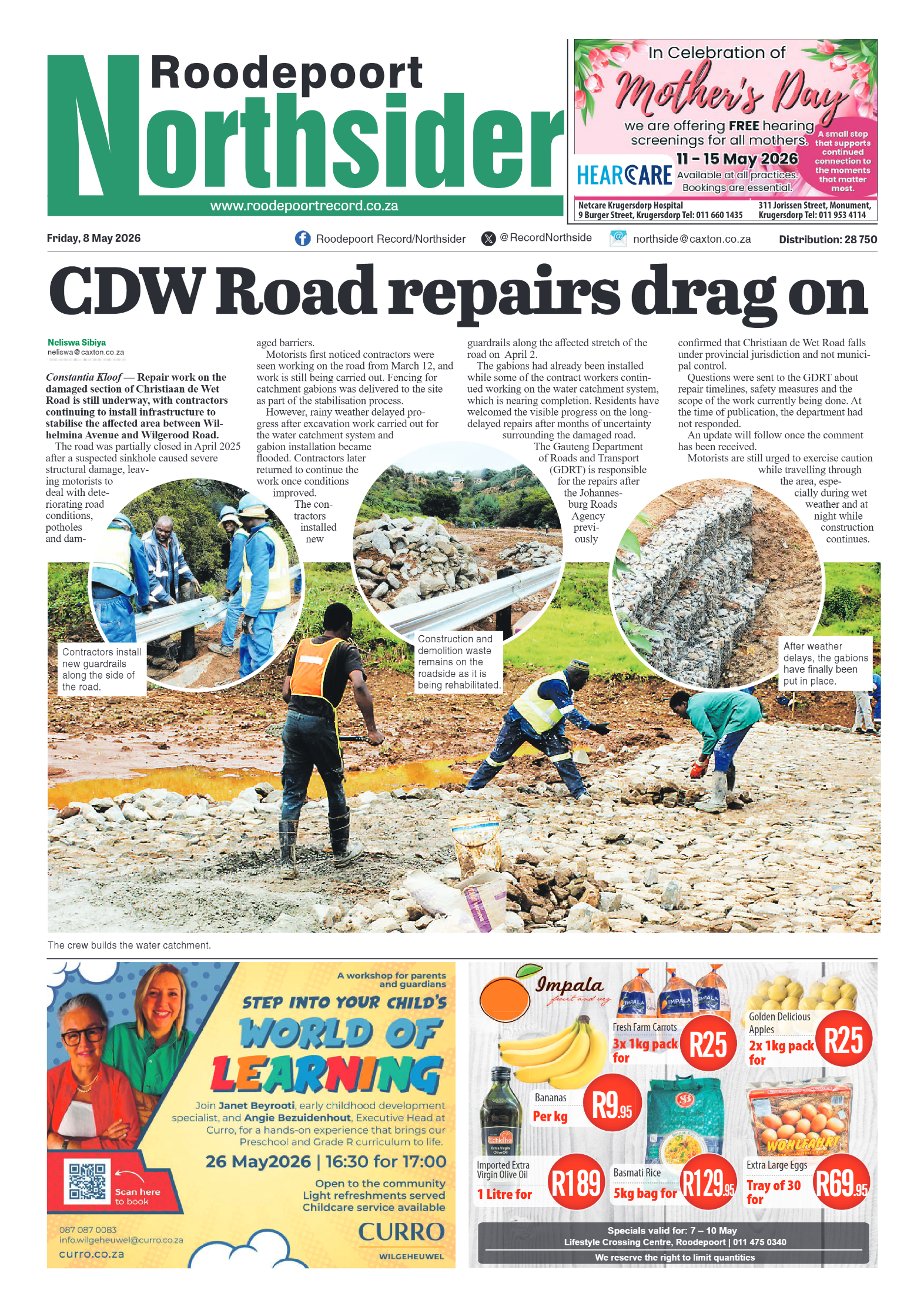 Roodepoort Northsider 8 May 2026 page 1