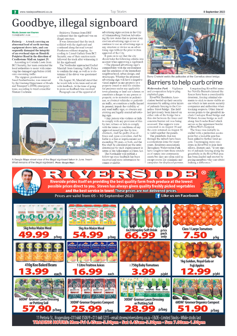 Roodepoort Northsider 8 September 2023 page 2