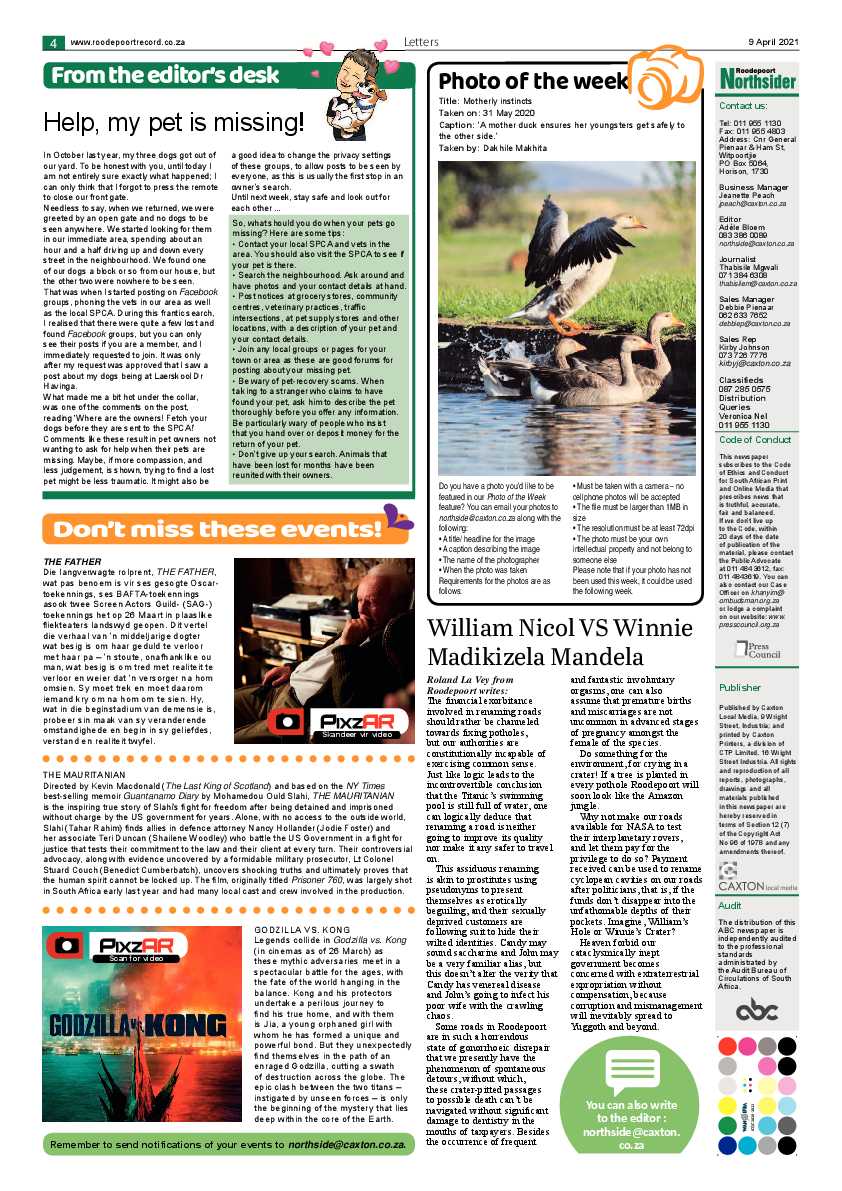 Roodepoort Northsider 9 April 2021 page 4