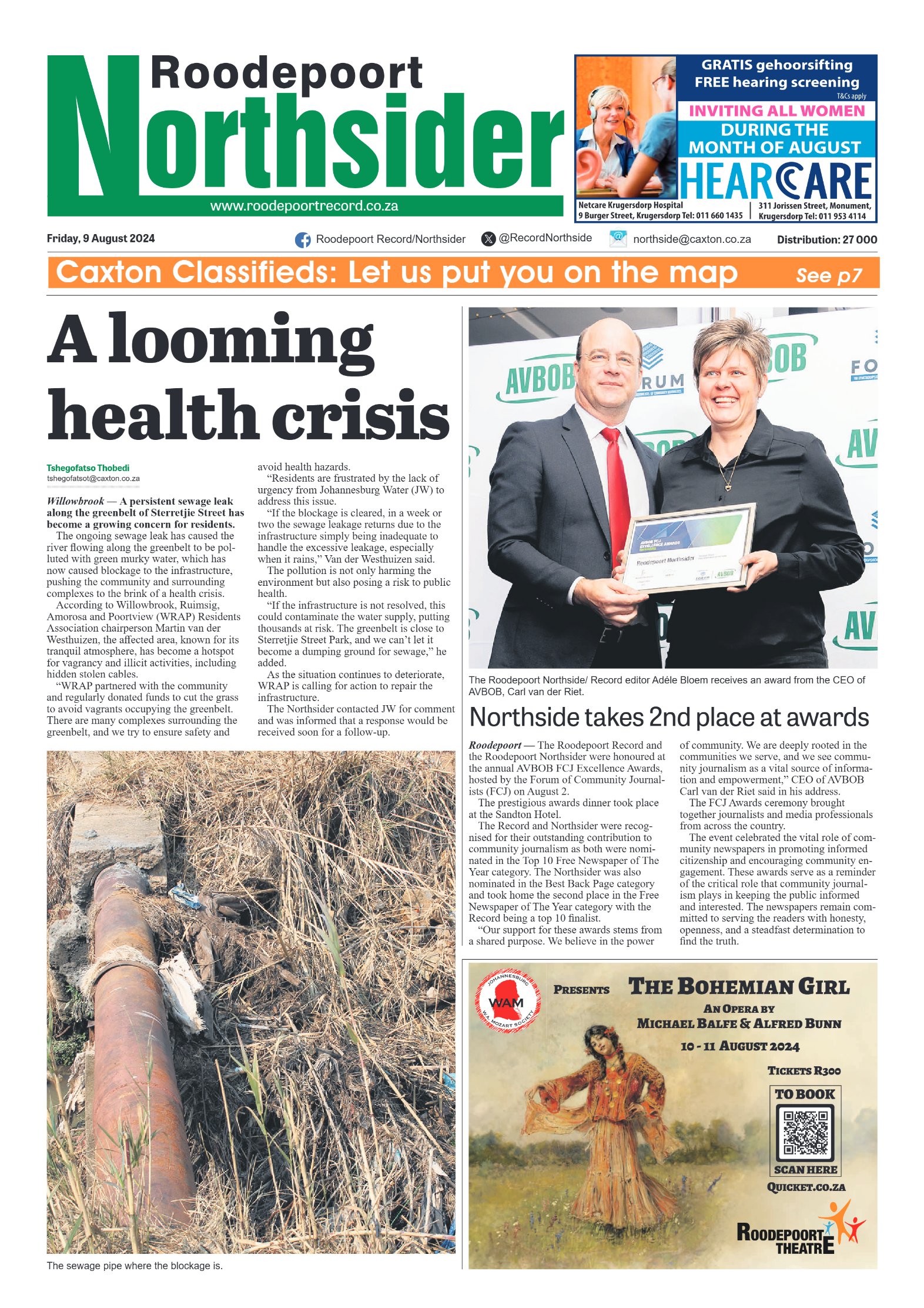 Roodepoort Northsider 9 August 2024 page 1