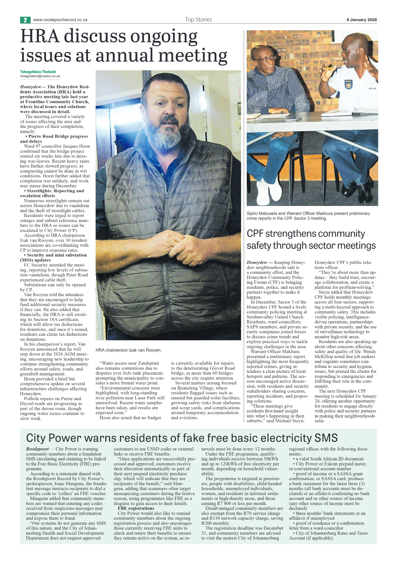 Roodepoort Northsider 9 January 2026 page 2