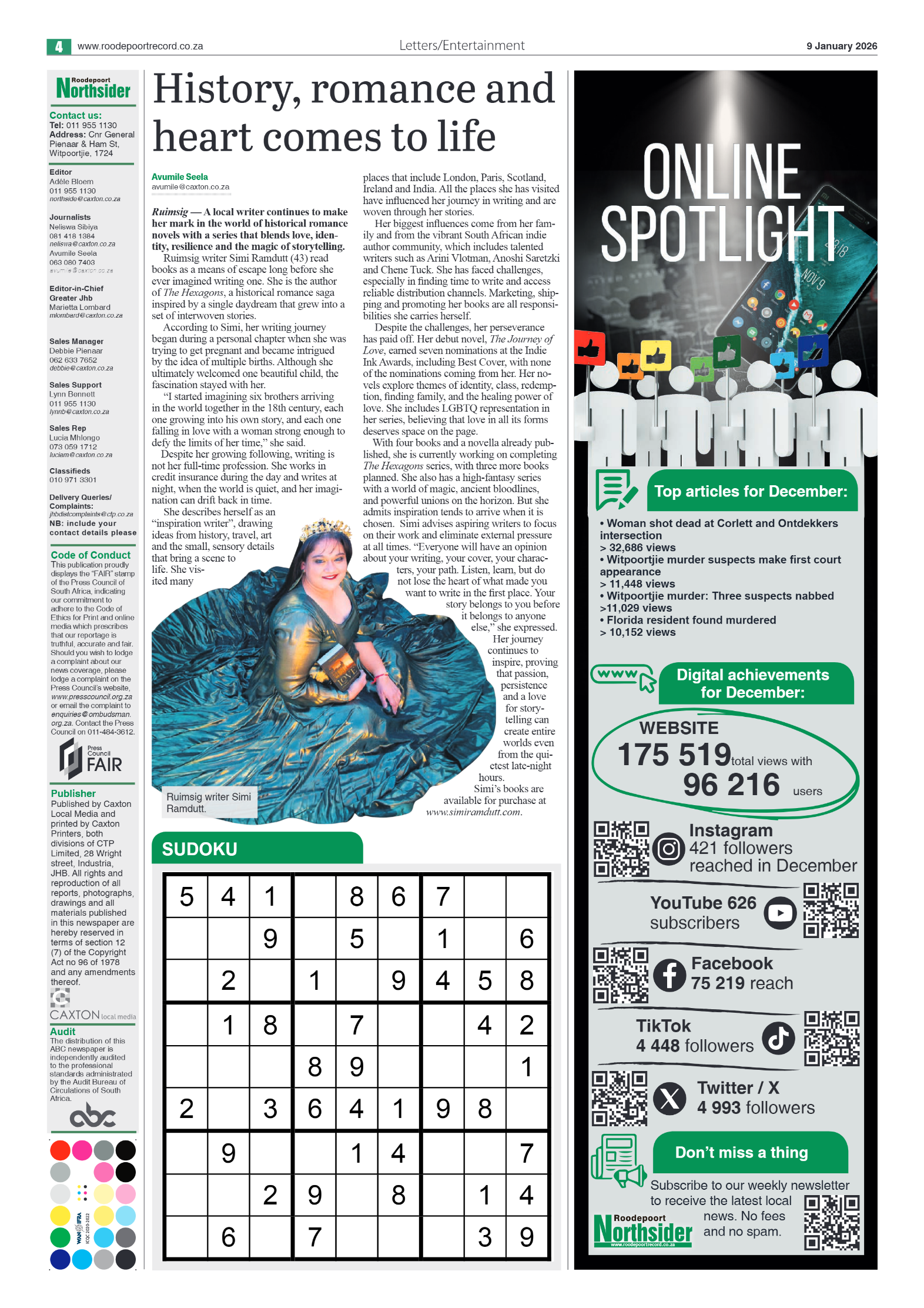 Roodepoort Northsider 9 January 2026 page 4