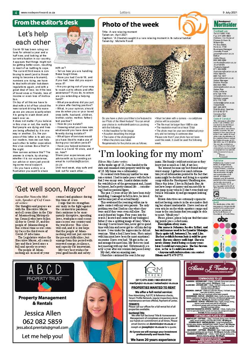 Roodepoort Northsider 9 July 2021 page 4