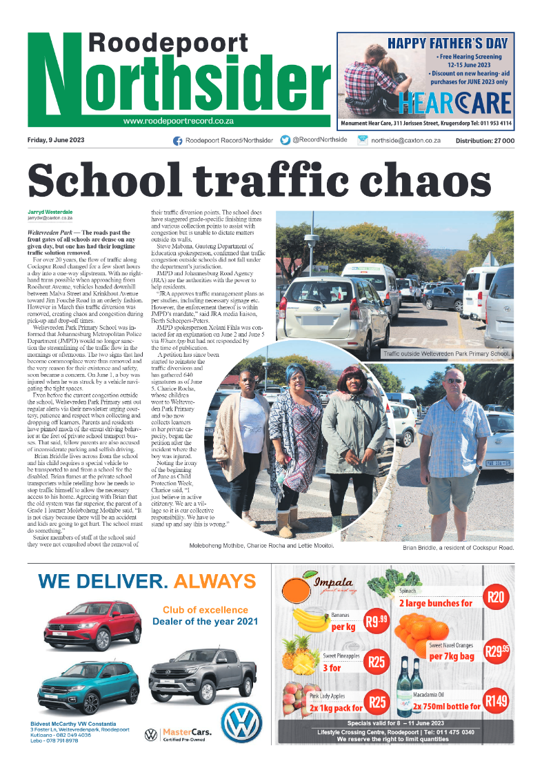 Roodepoort Northsider 9 June 2023 page 1