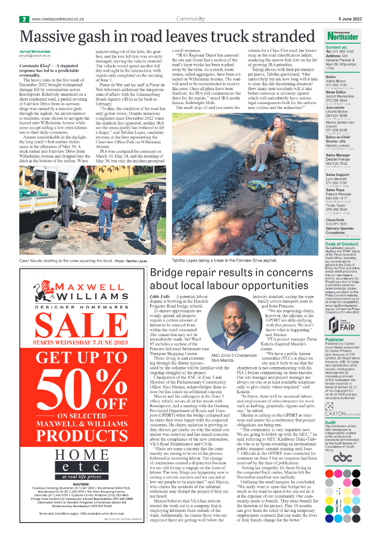 Roodepoort Northsider 9 June 2023 page 2