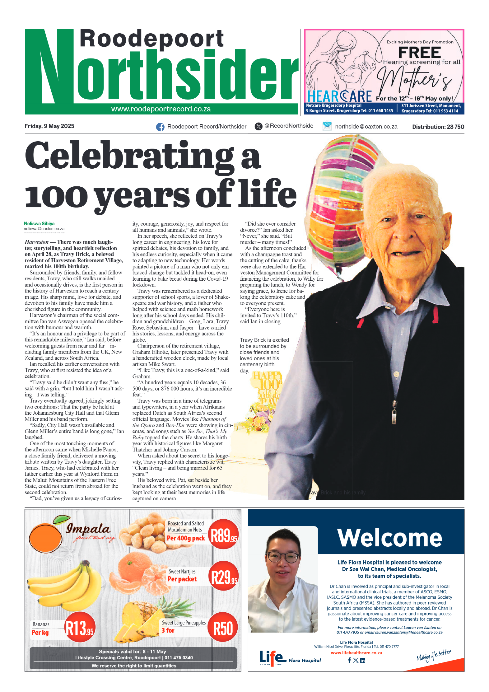 Roodepoort Northsider 9 May 2025 page 1