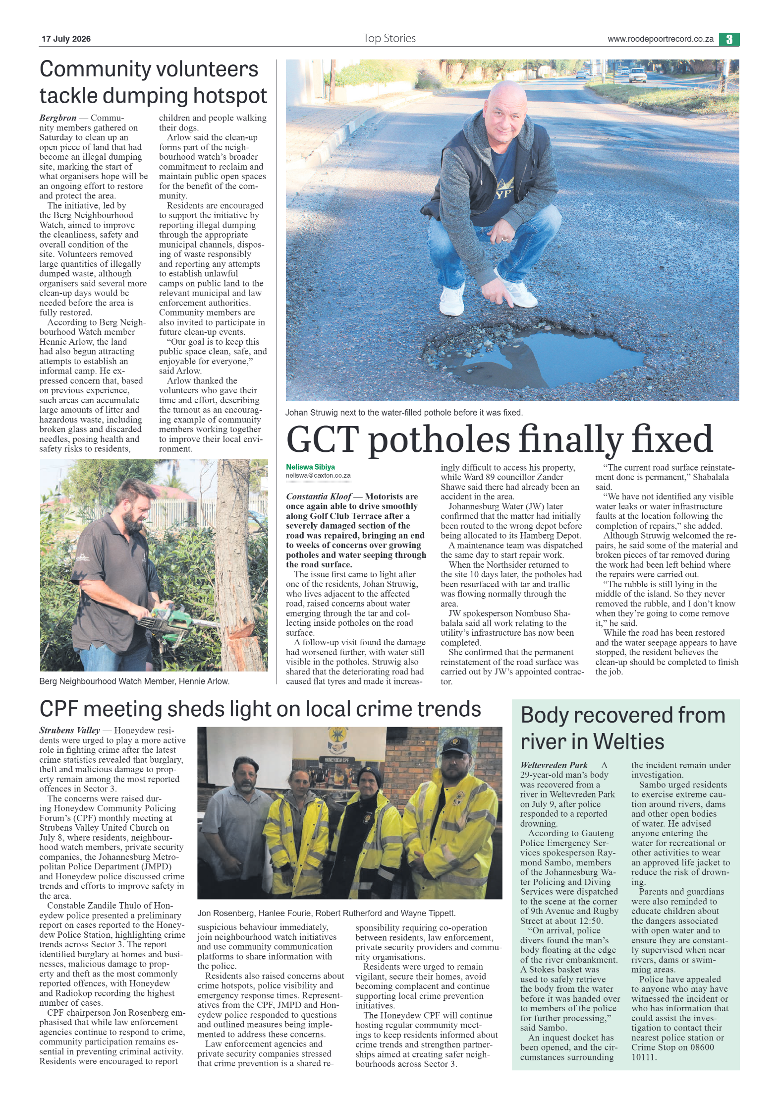 Roodepoort Northsider 17 July 2026 page 3