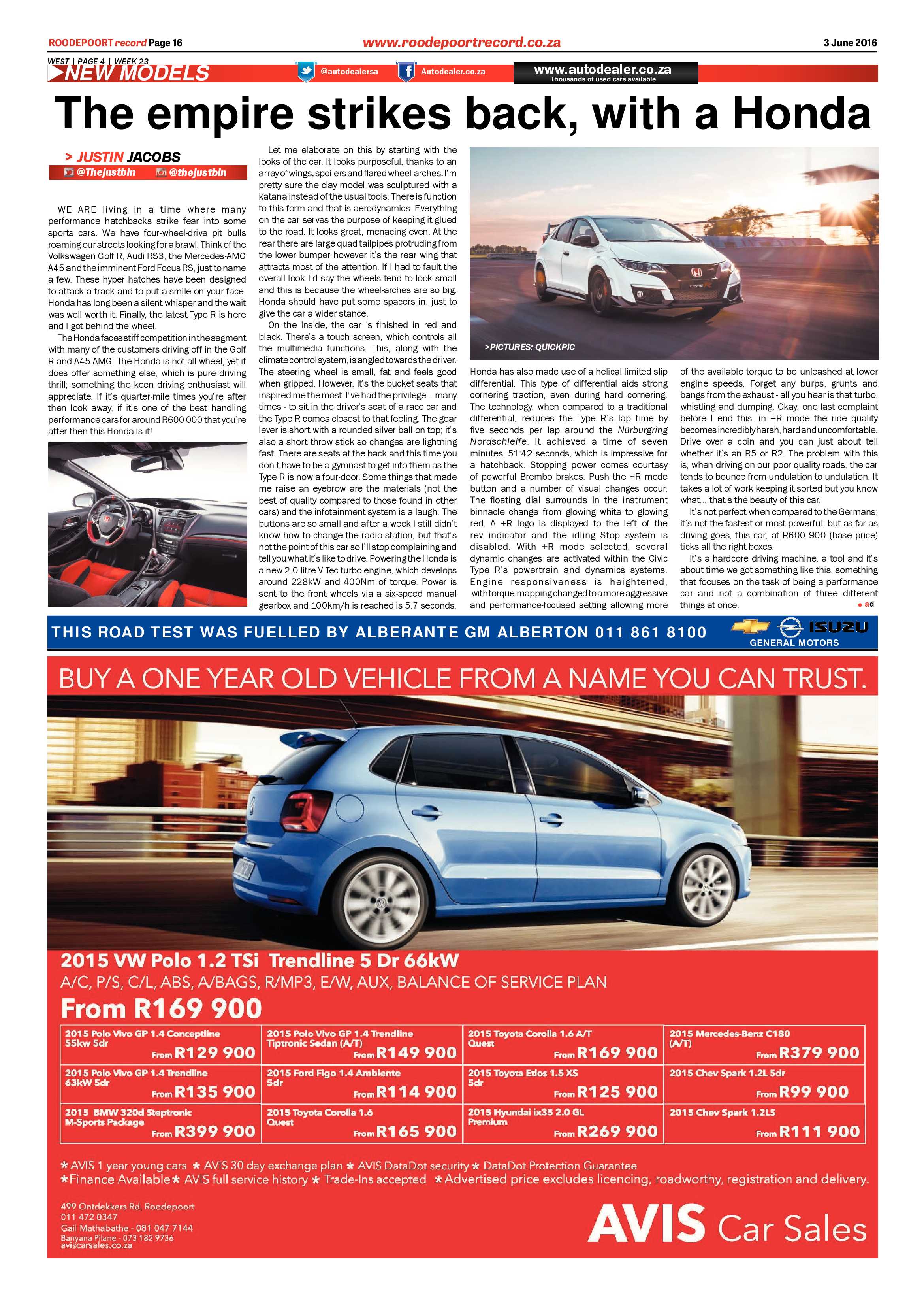 Roodepoort Record 03 June 2016 page 16