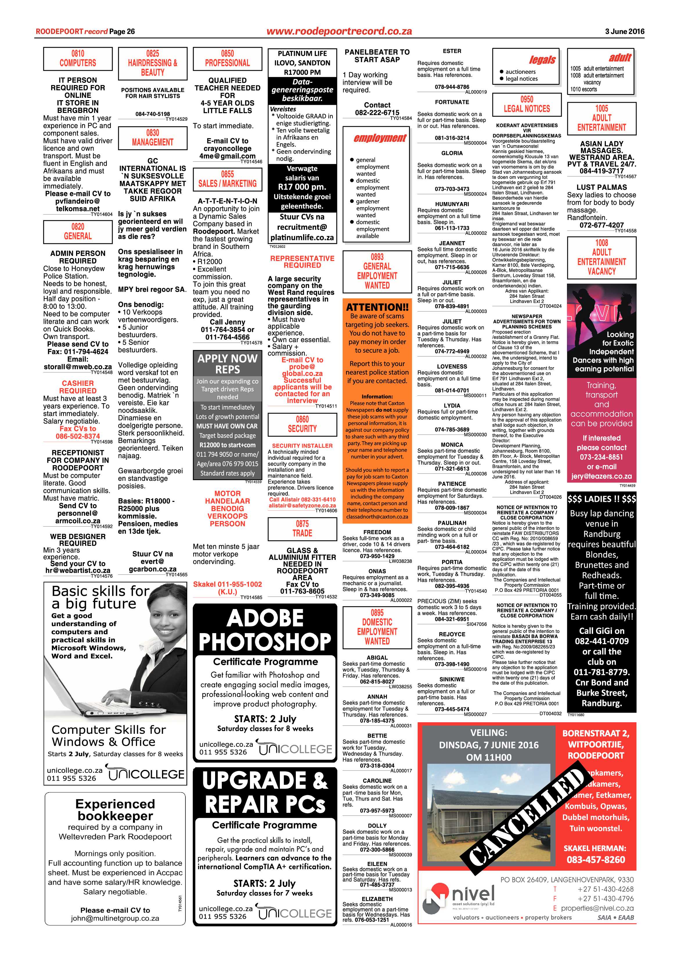 Roodepoort Record 03 June 2016 page 26