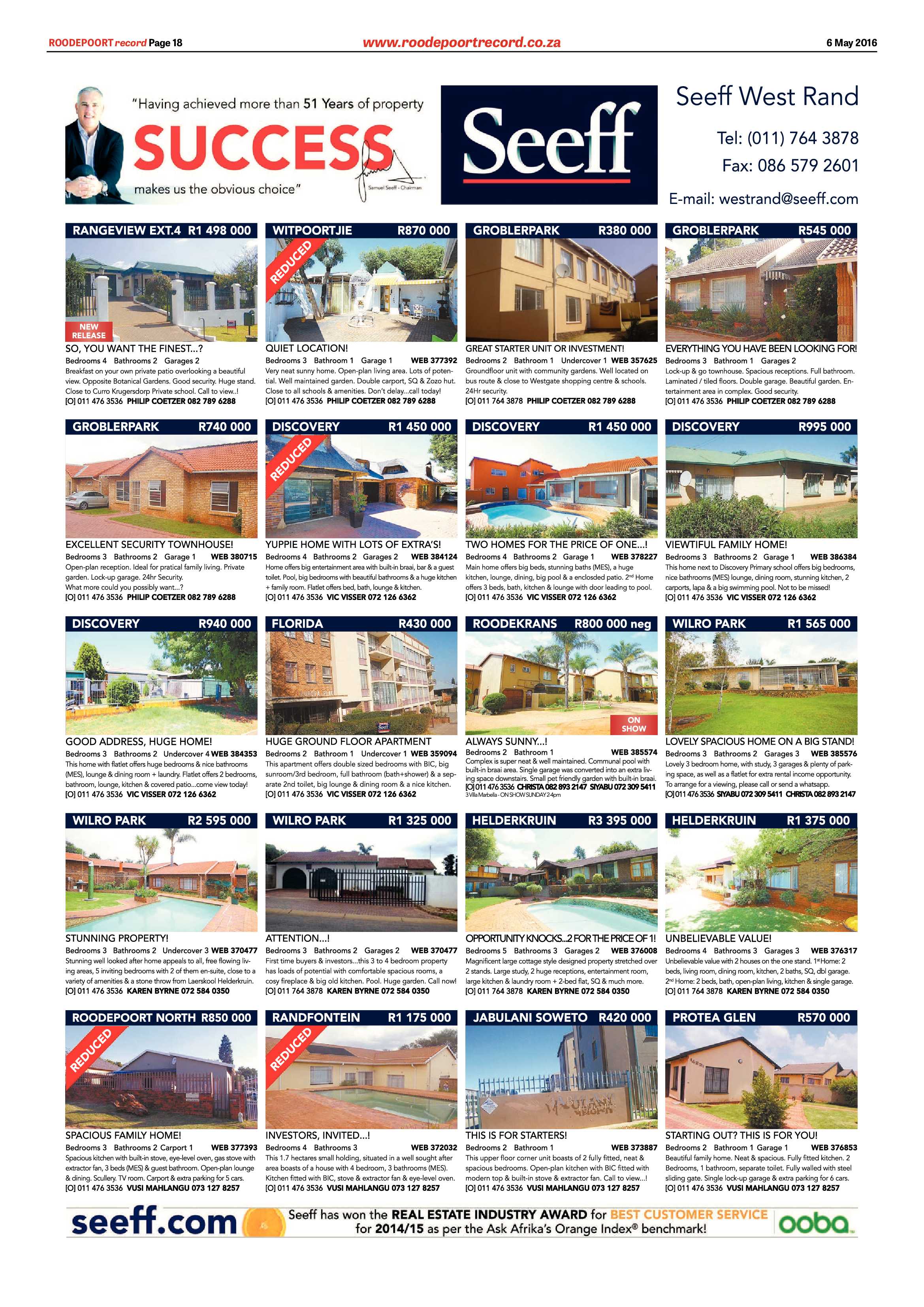 Roodepoort Record 06 May 2016 page 18