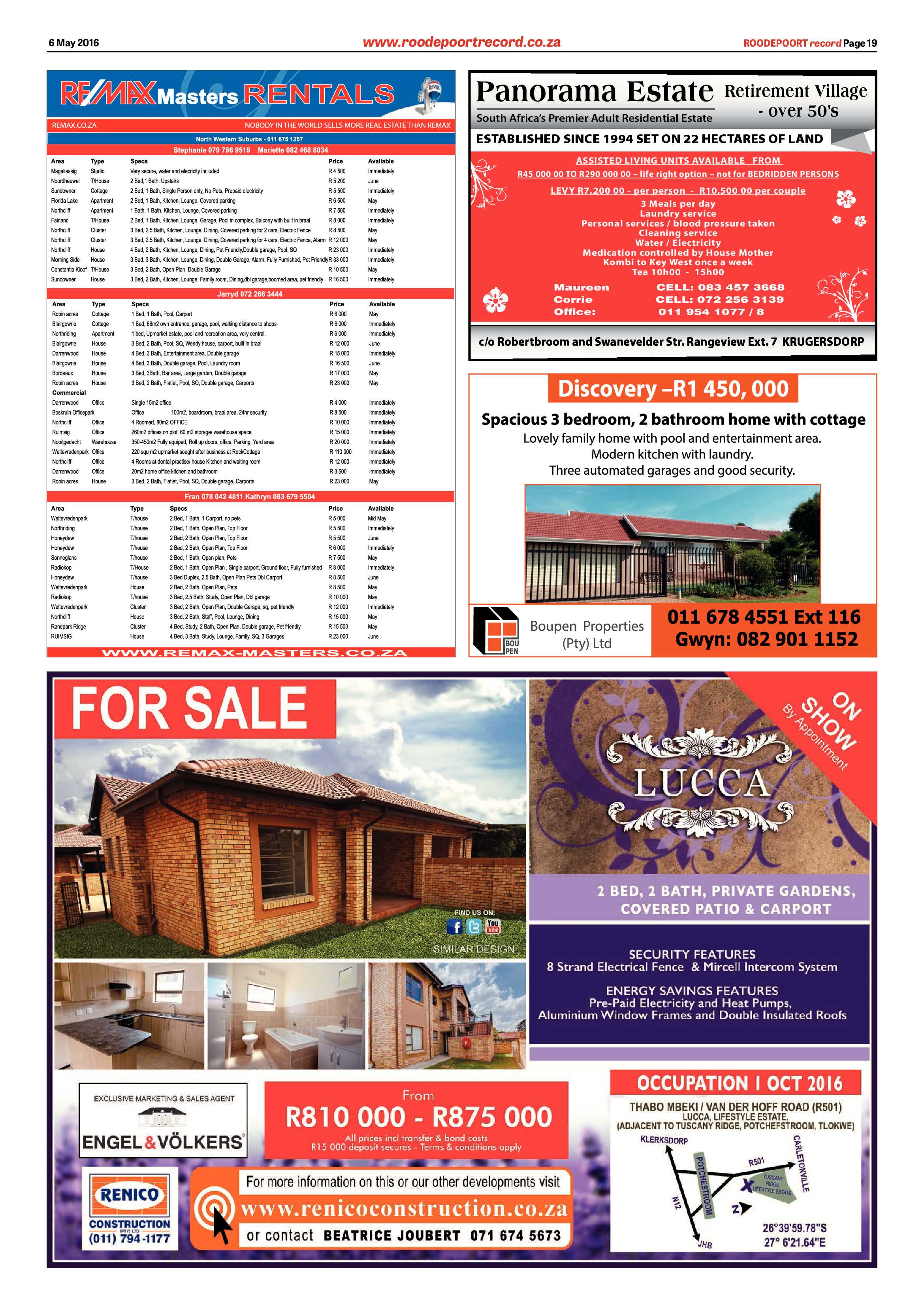 Roodepoort Record 06 May 2016 page 19