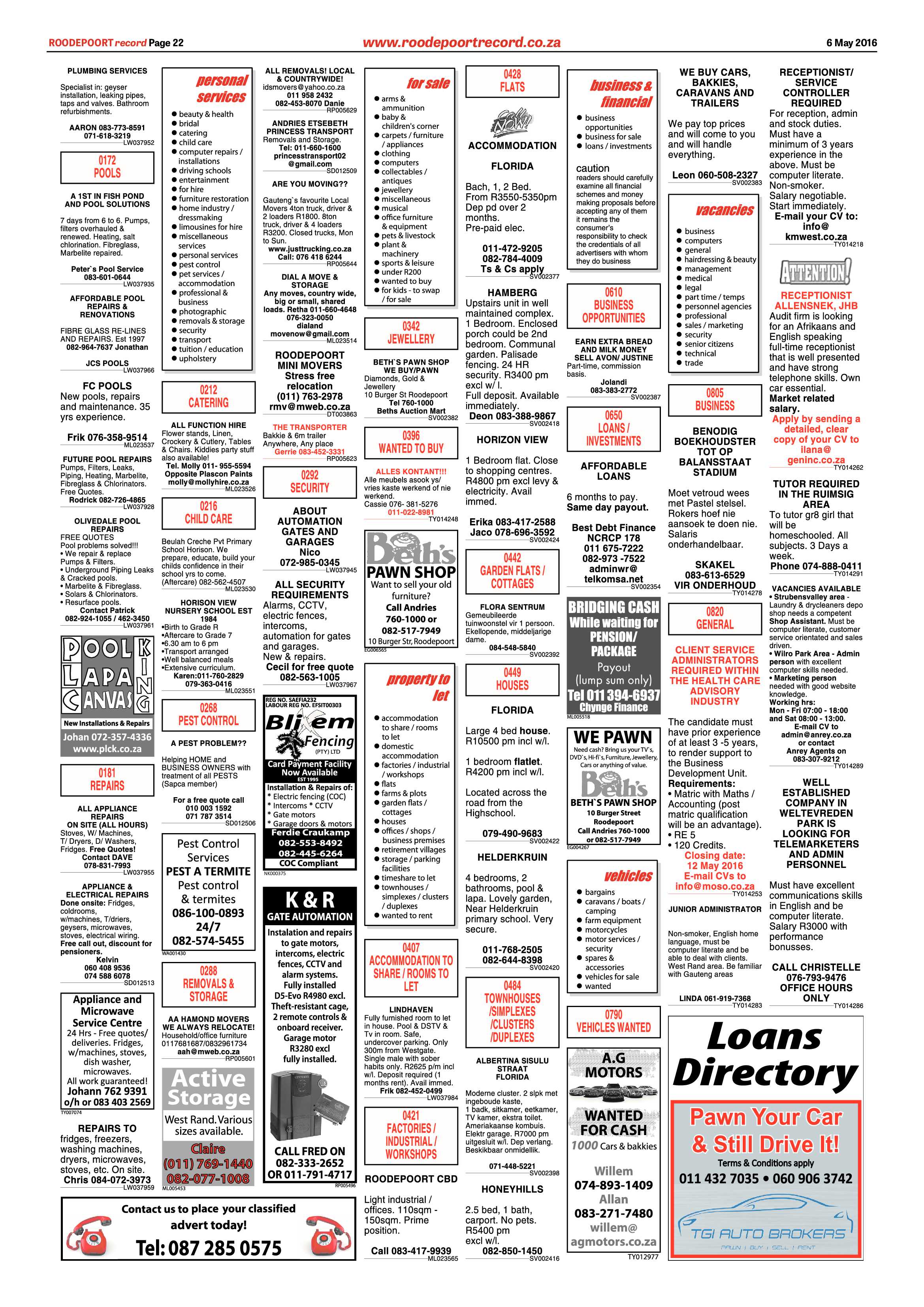 Roodepoort Record 06 May 2016 page 22