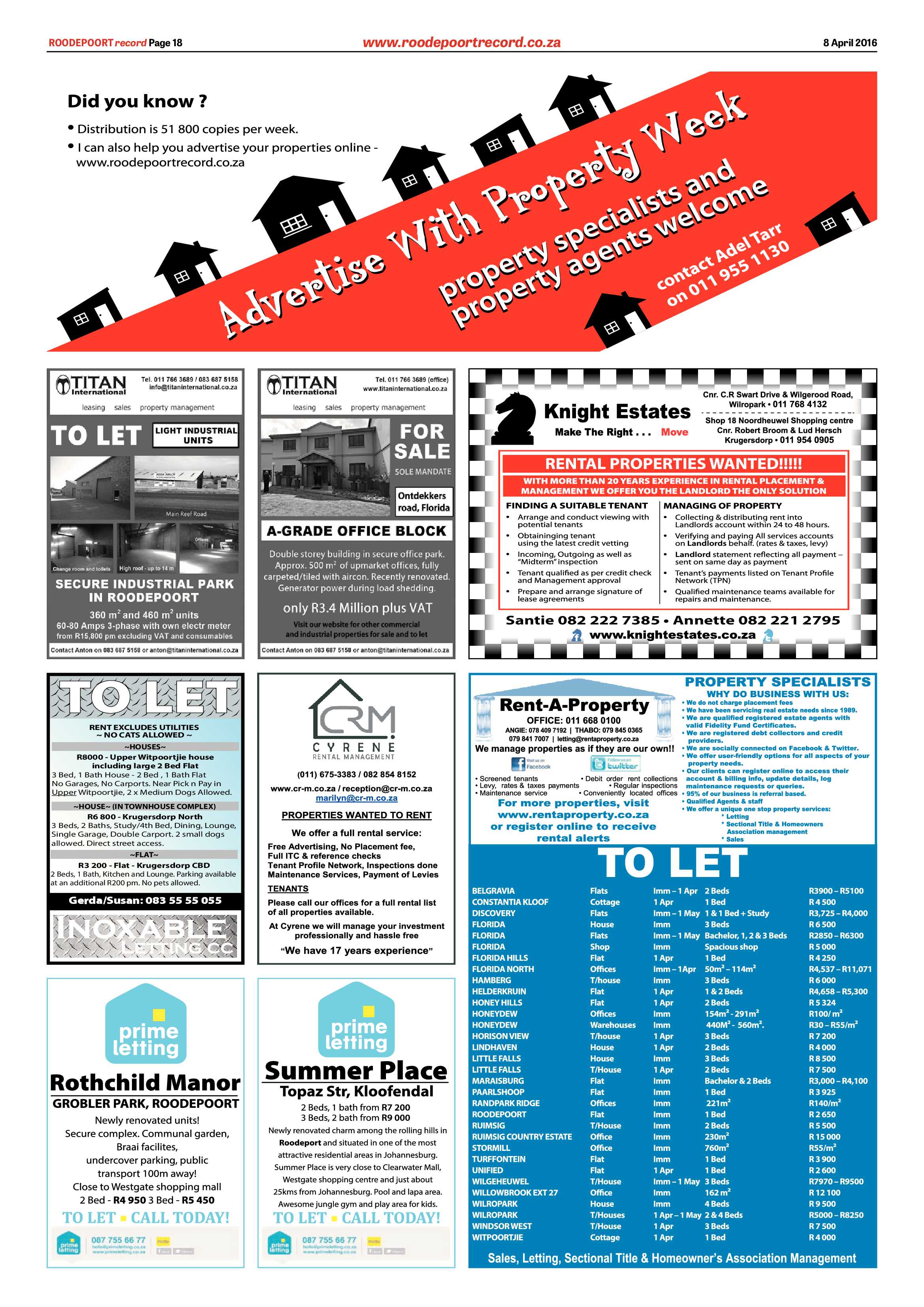 Roodepoort Record 08 April 2016 page 18