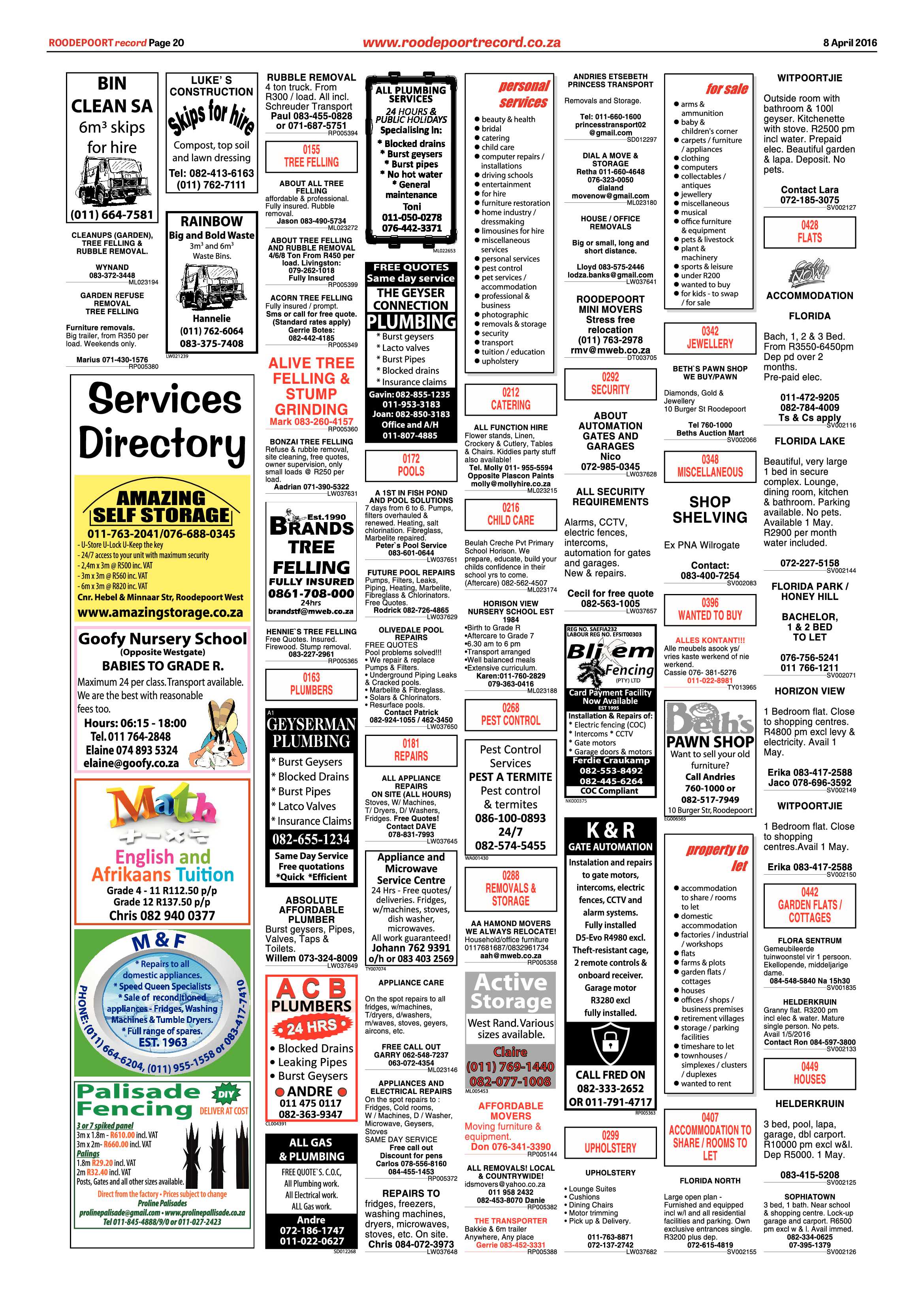 Roodepoort Record 08 April 2016 page 20