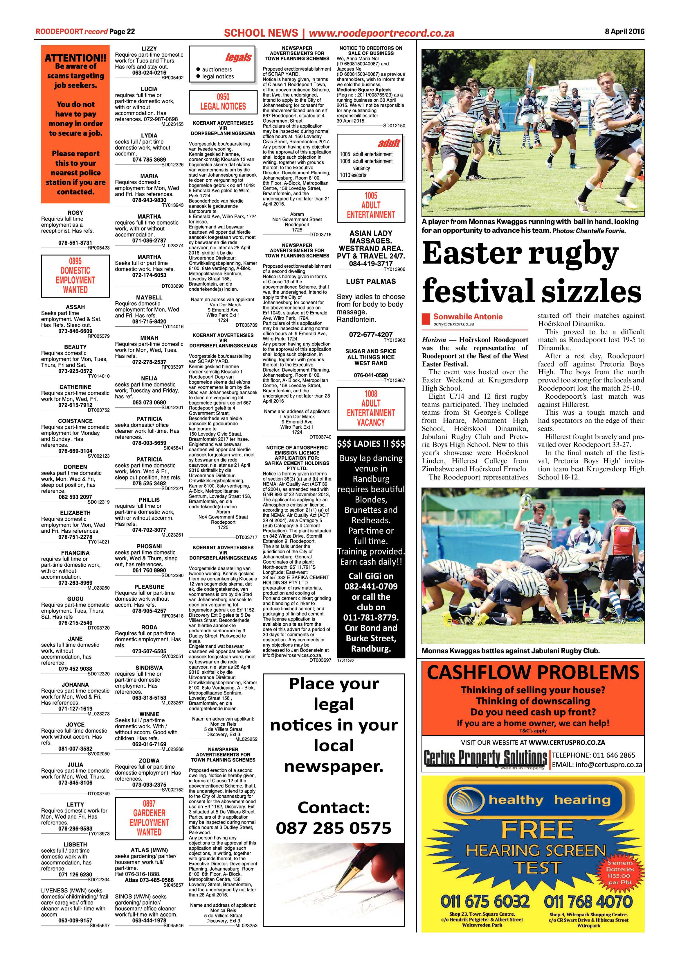 Roodepoort Record 08 April 2016 page 22