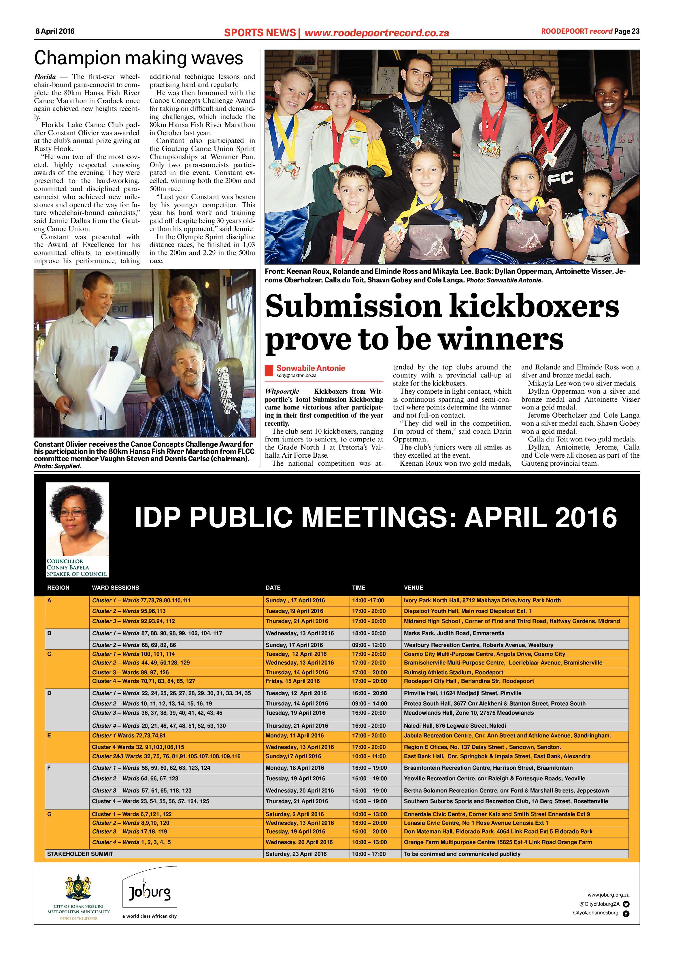 Roodepoort Record 08 April 2016 page 23