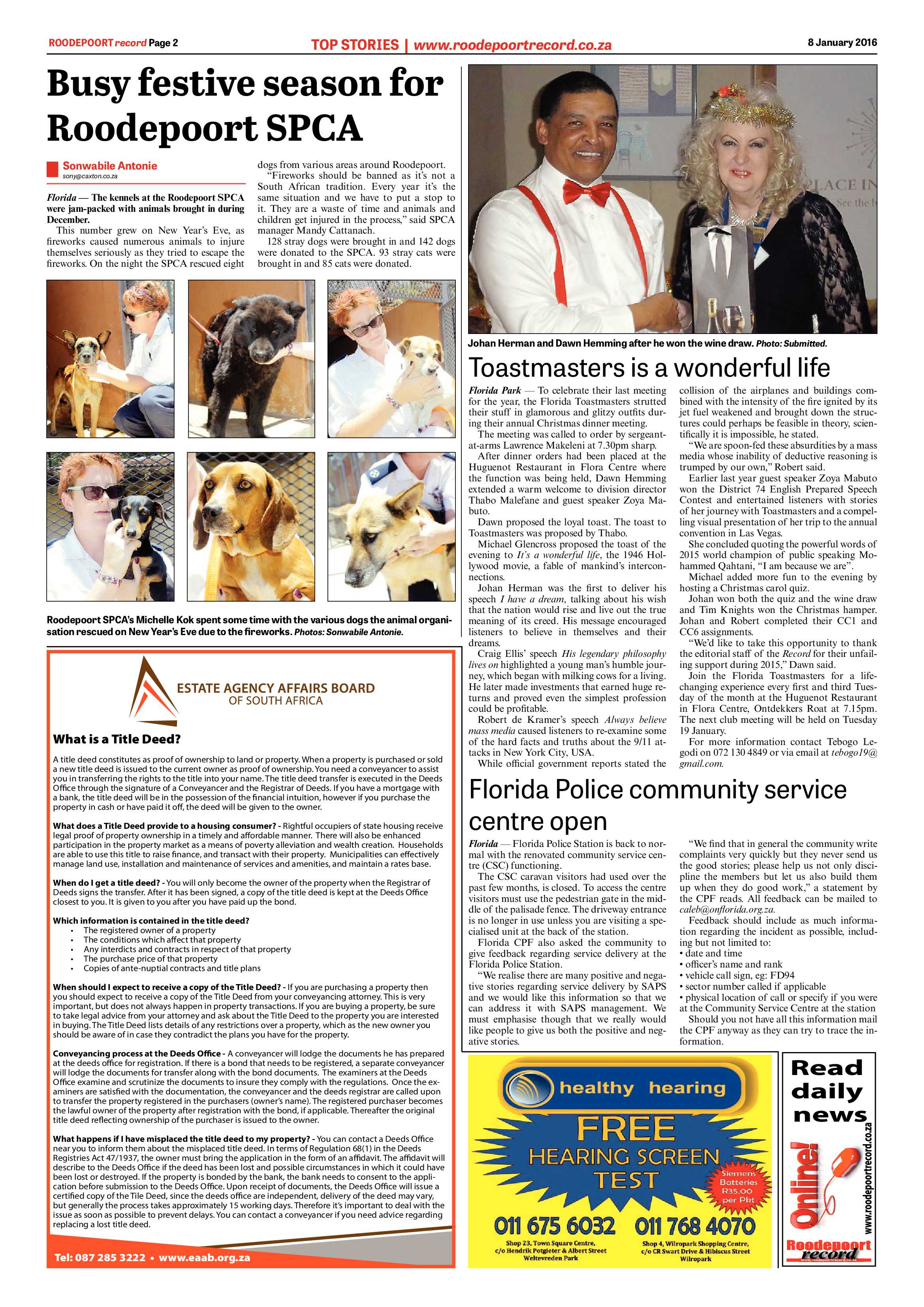 Roodepoort Record 08 January 2016 page 2