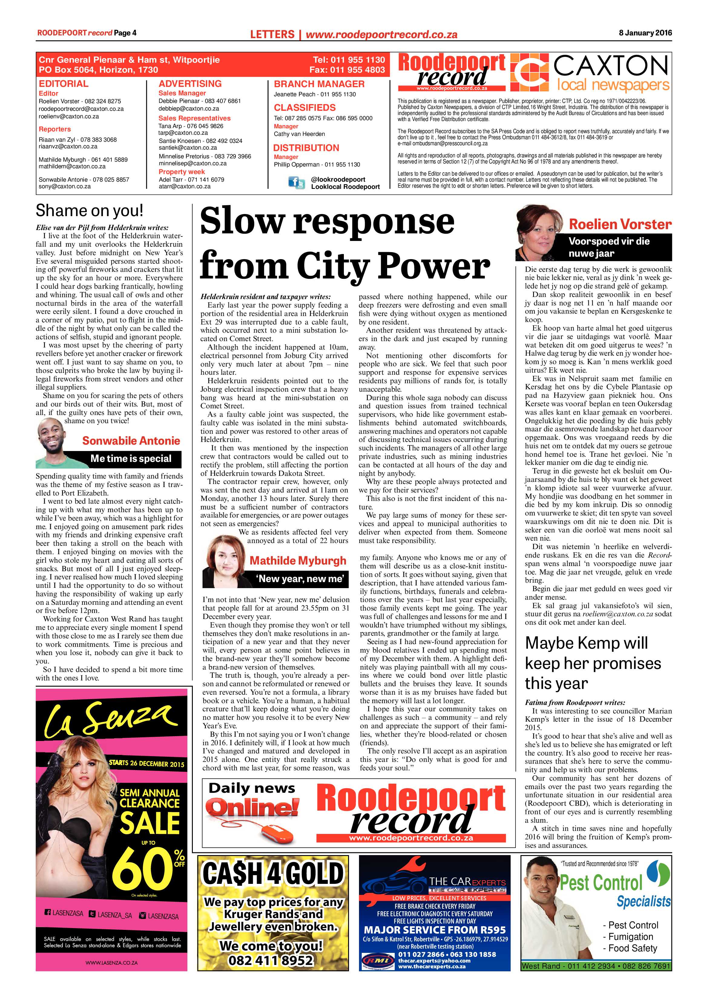 Roodepoort Record 08 January 2016 page 4