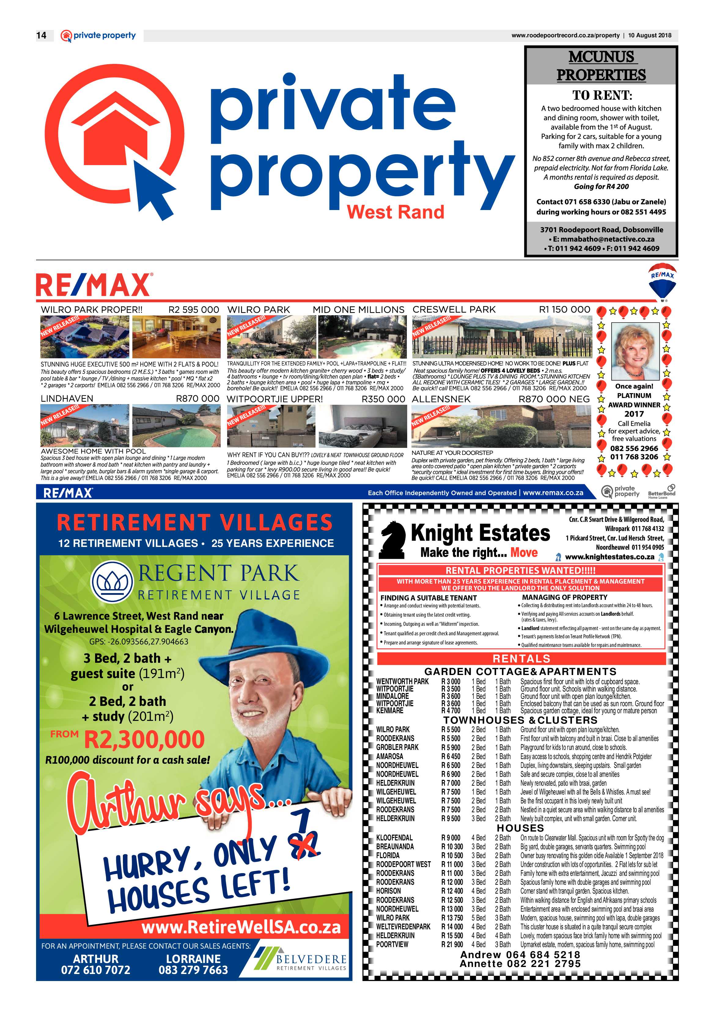 Roodepoort Record 10 August 2018 page 14