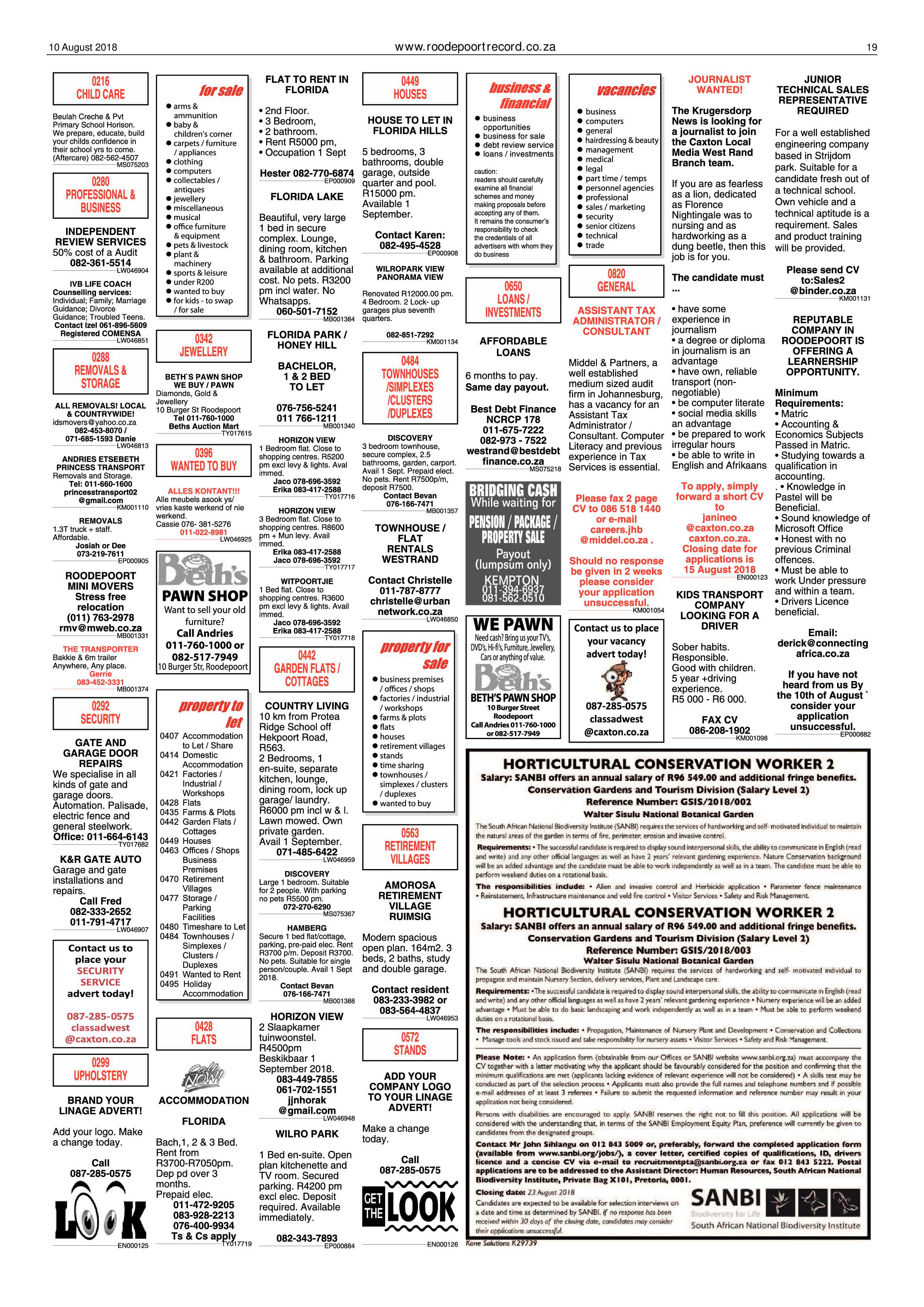 Roodepoort Record 10 August 2018 page 19