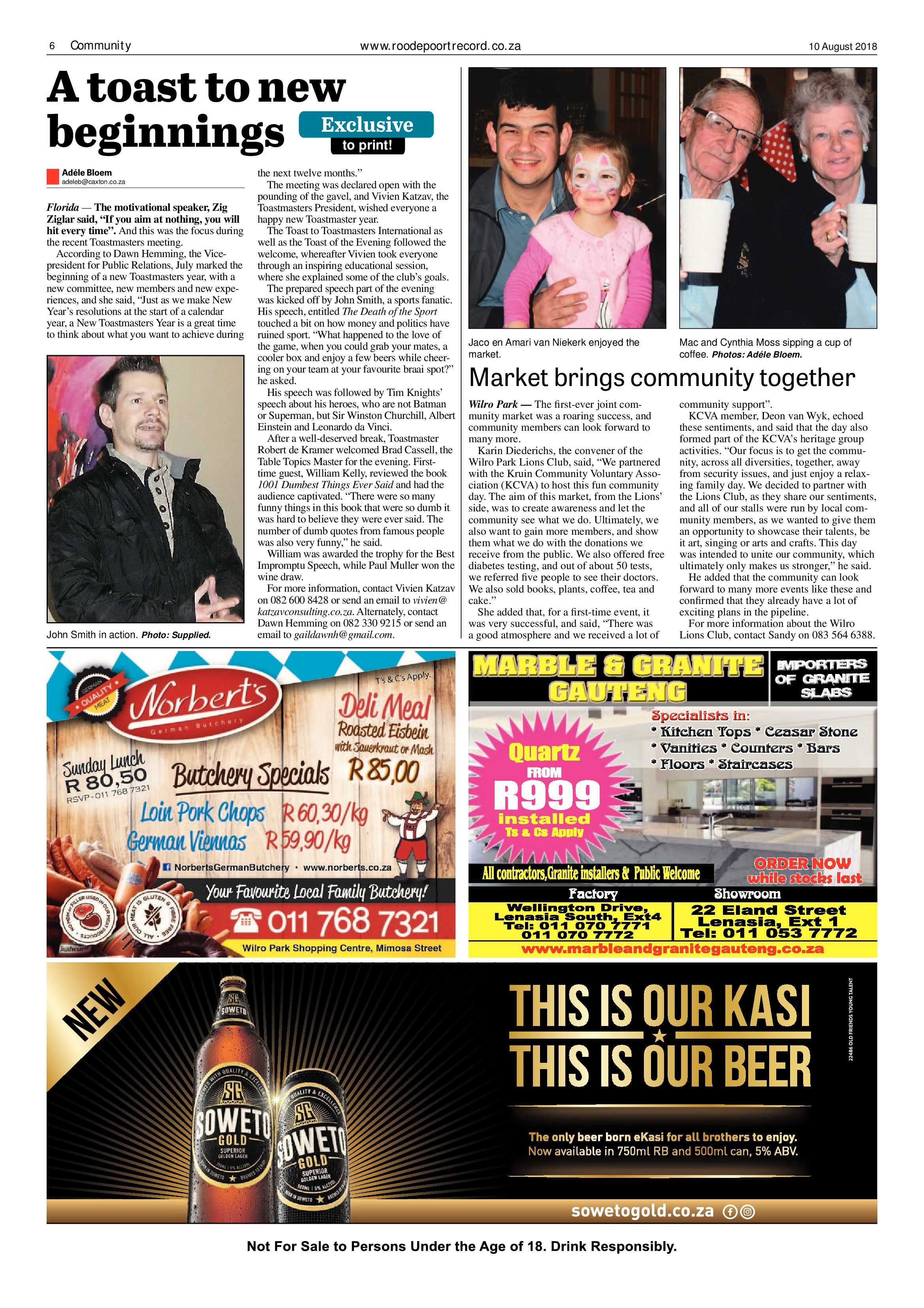 Roodepoort Record 10 August 2018 page 6