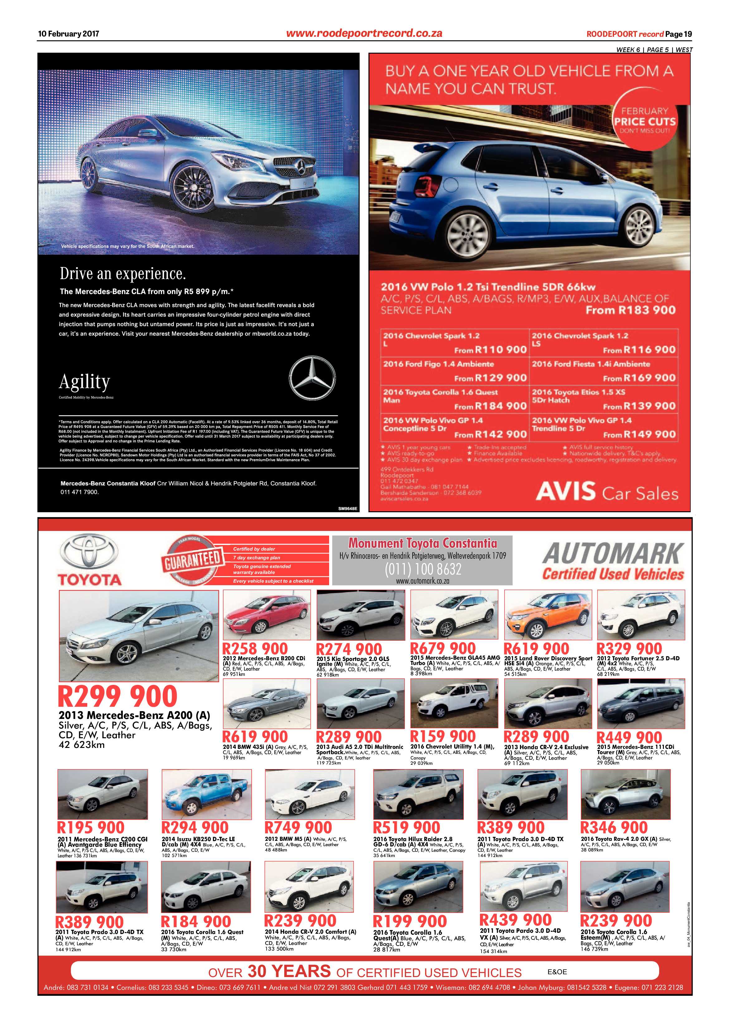 Roodepoort Record 10 February 2017 page 19