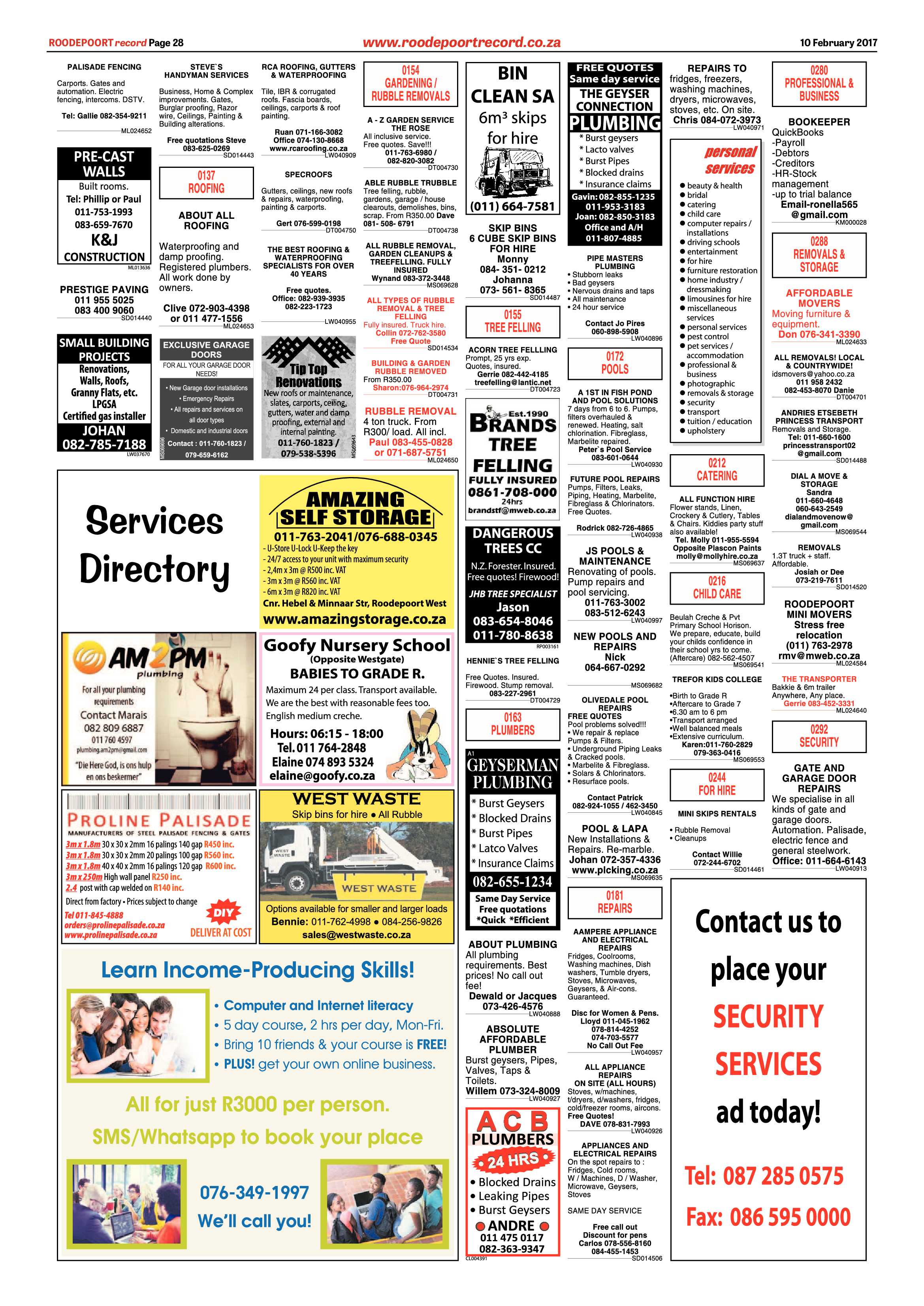 Roodepoort Record 10 February 2017 page 28