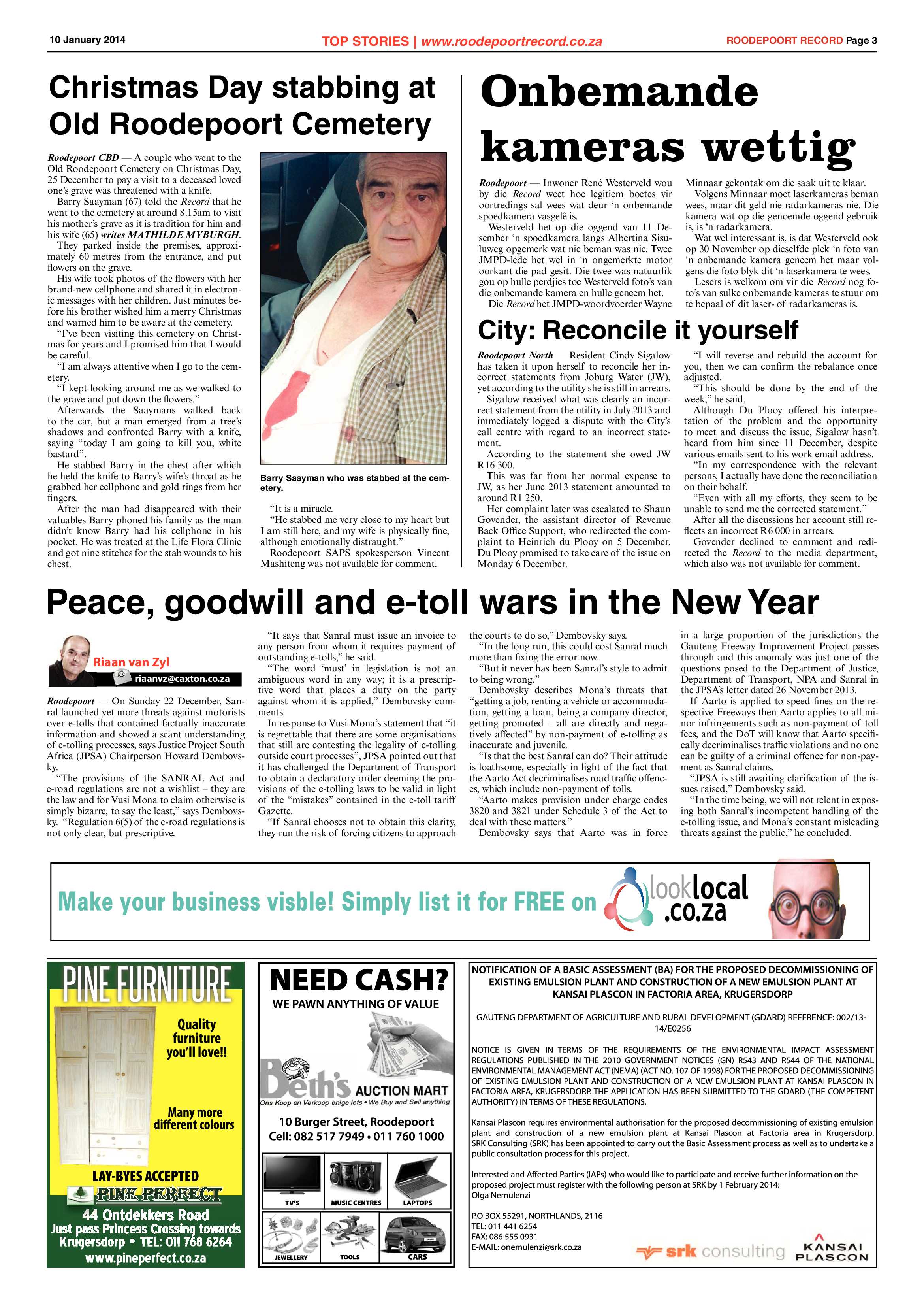 Roodepoort Record 10 January 2014 page 3