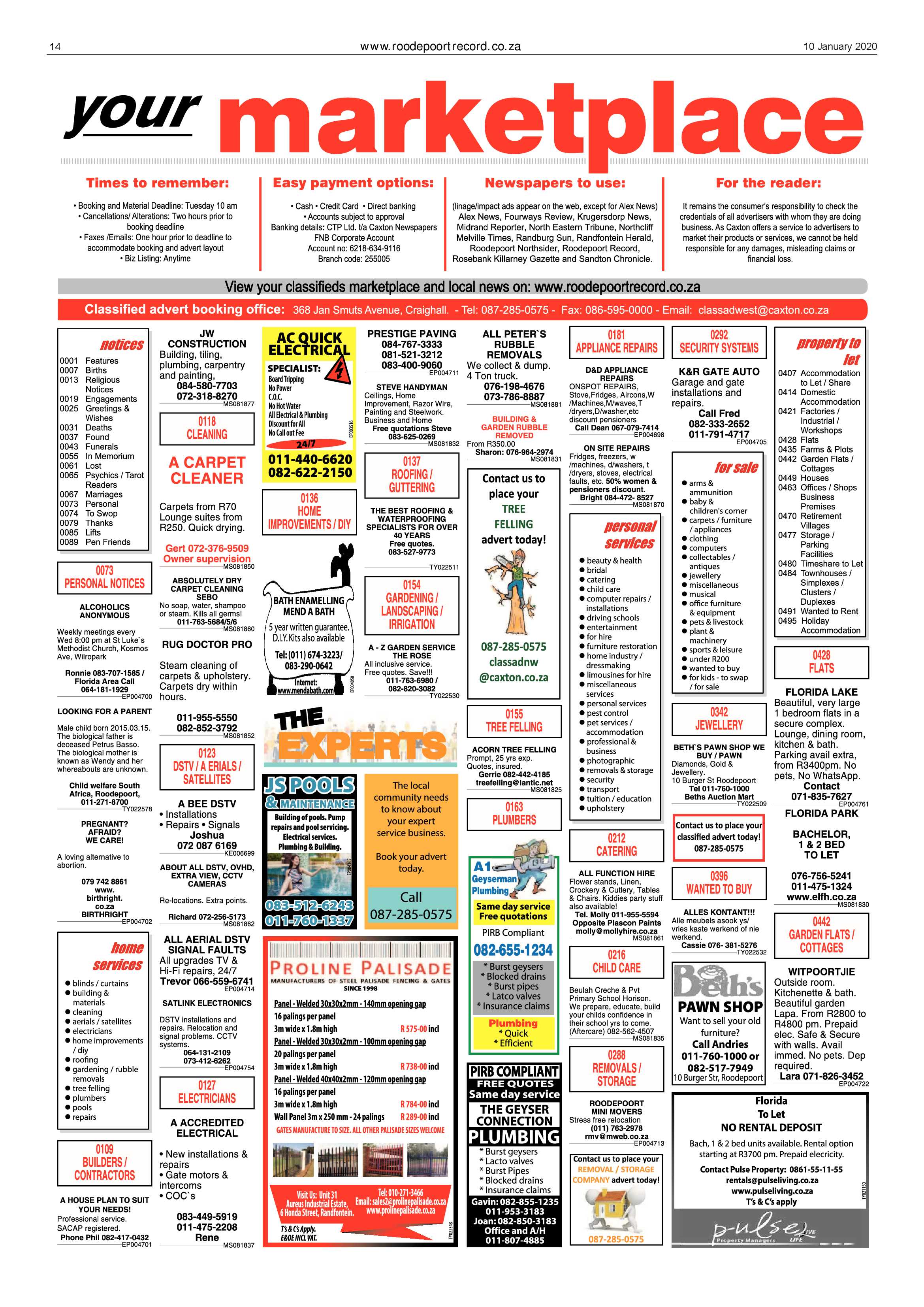 Roodepoort Record 10 January 2020 page 14