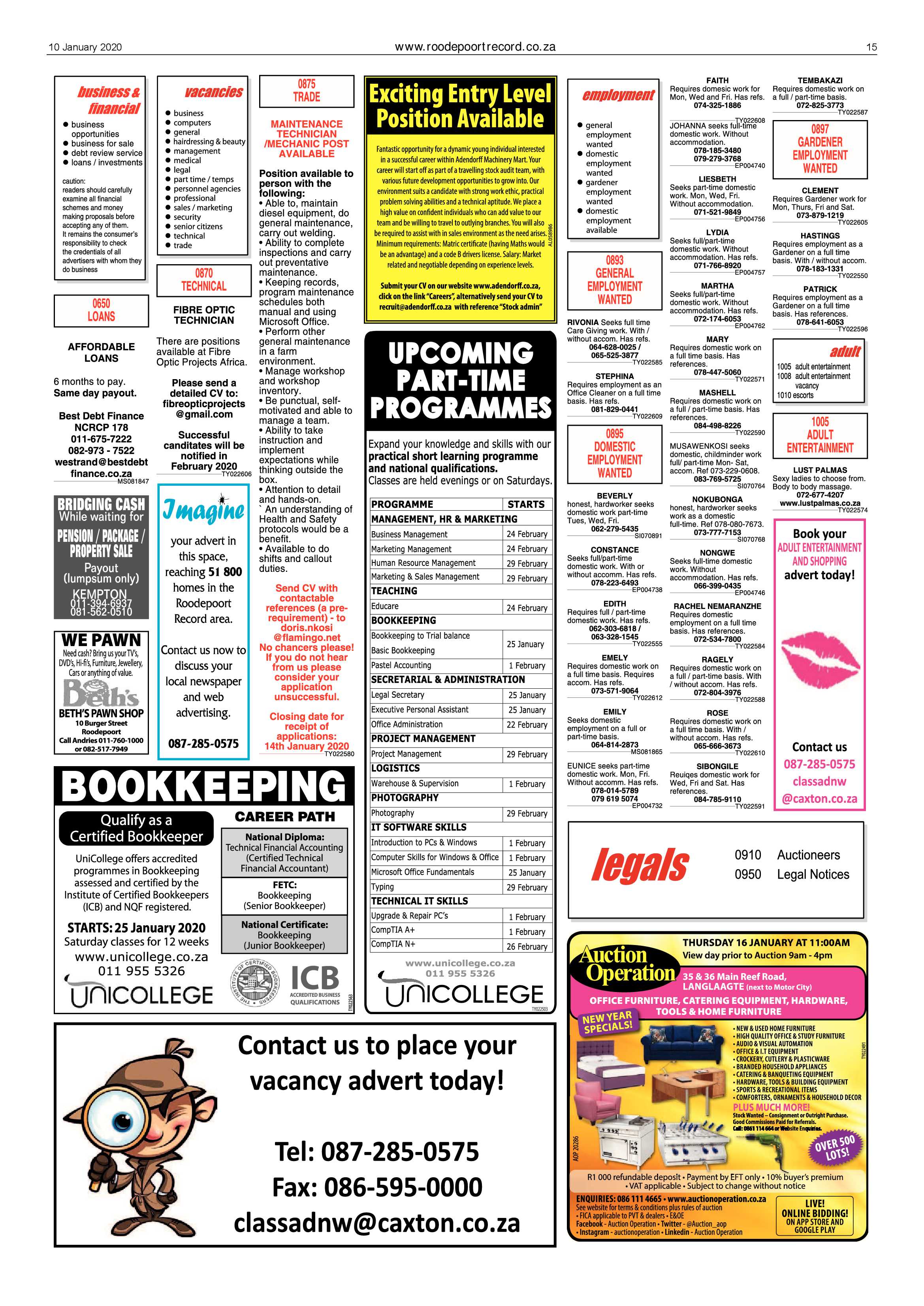 Roodepoort Record 10 January 2020 page 15