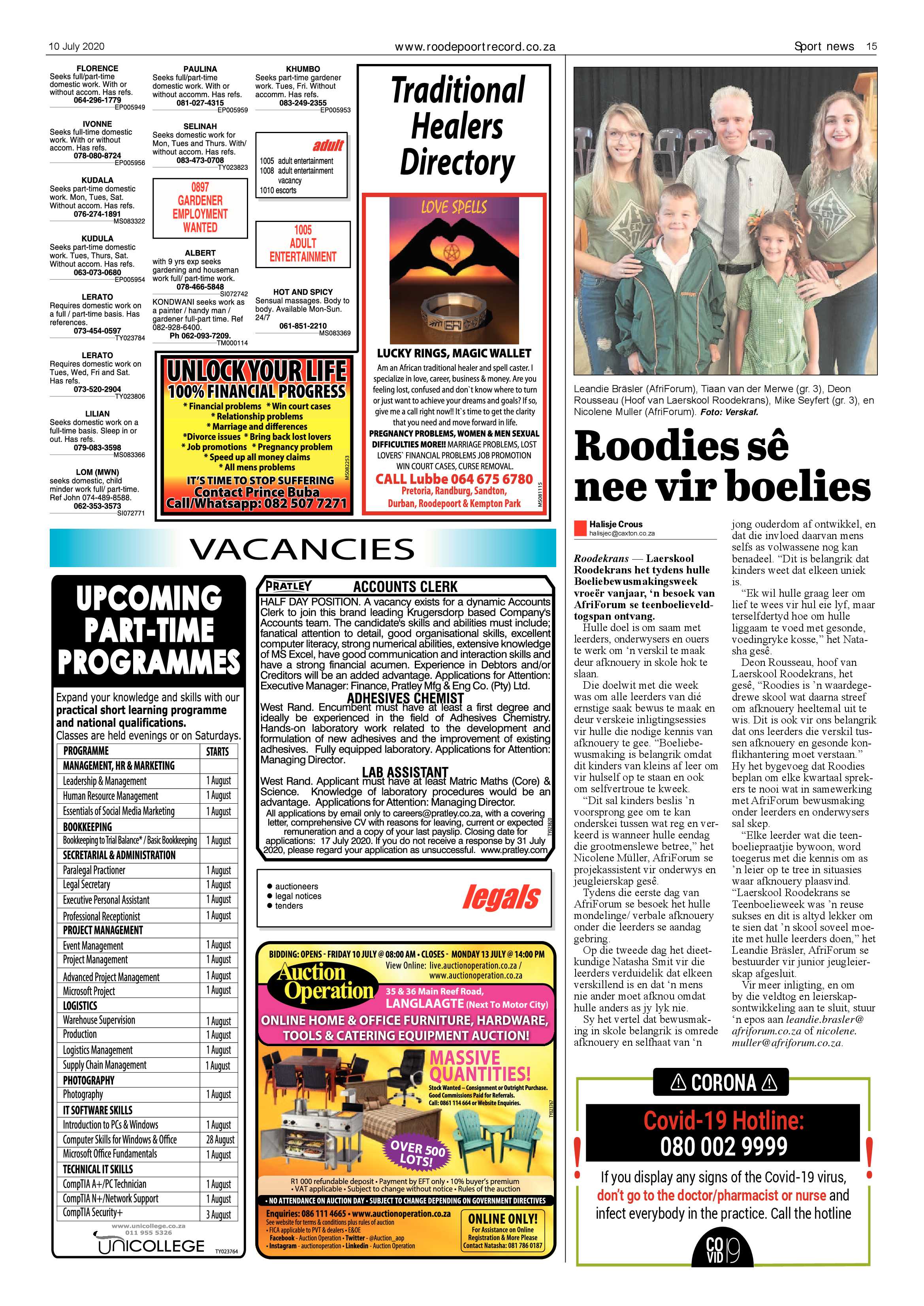Roodepoort Record 10 July 2020 page 15