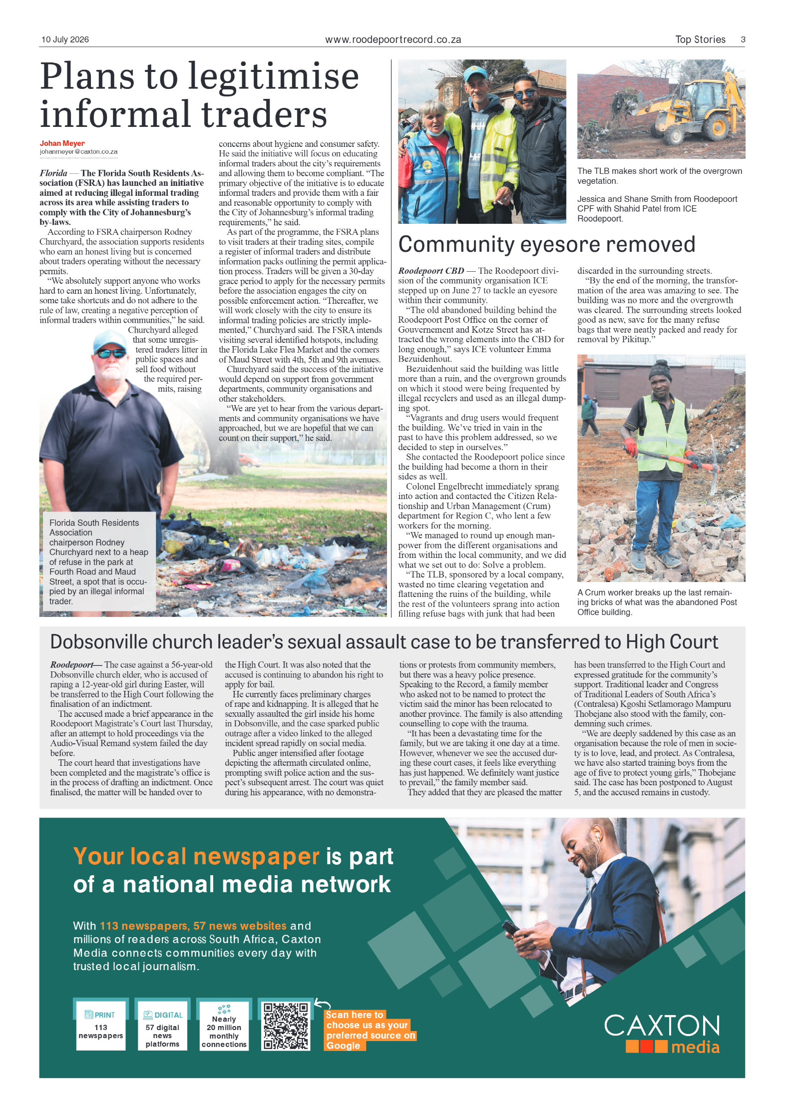 Roodepoort Record 10 July 2026 page 3