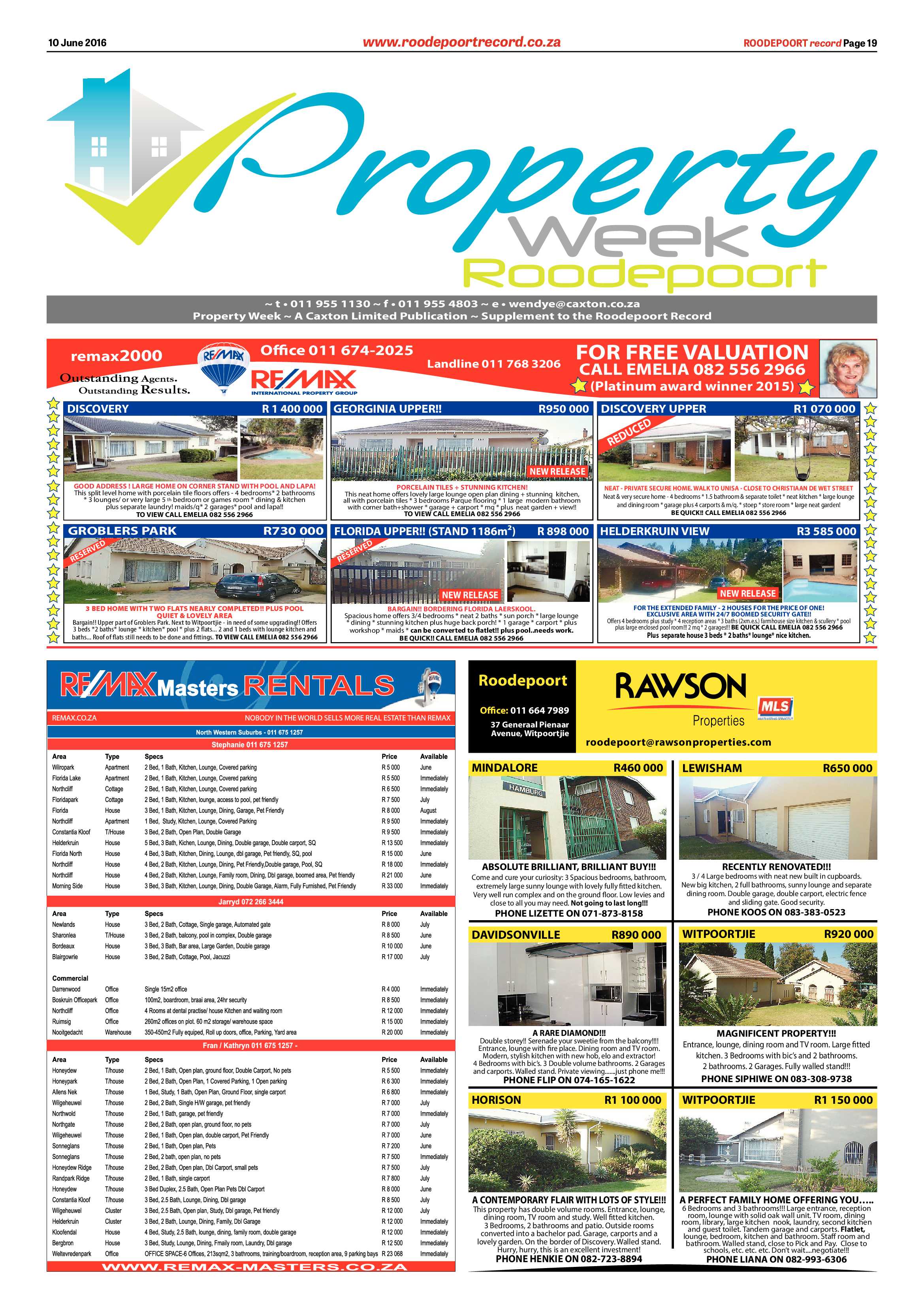 Roodepoort Record 10 June 2016 page 19