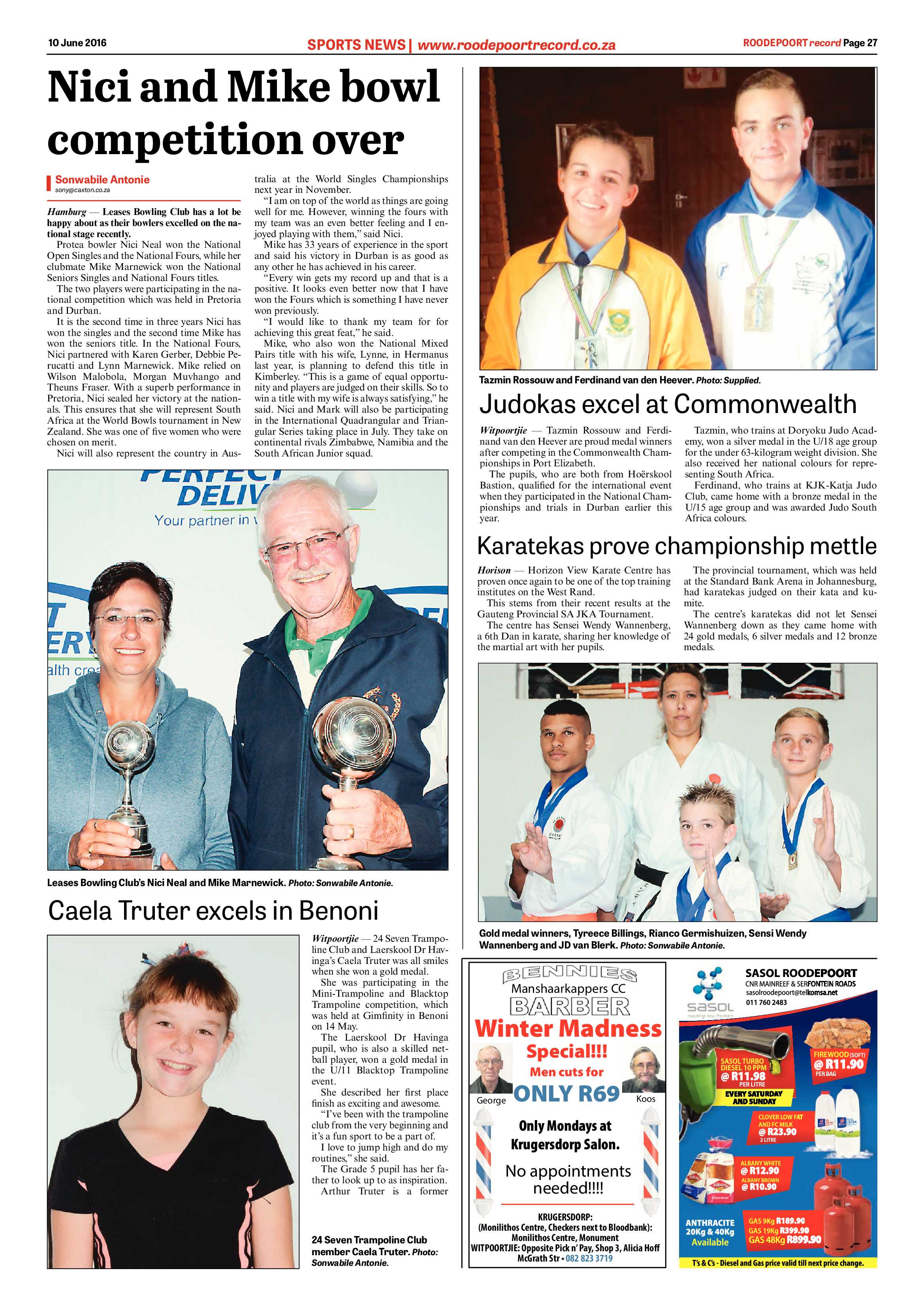 Roodepoort Record 10 June 2016 page 27